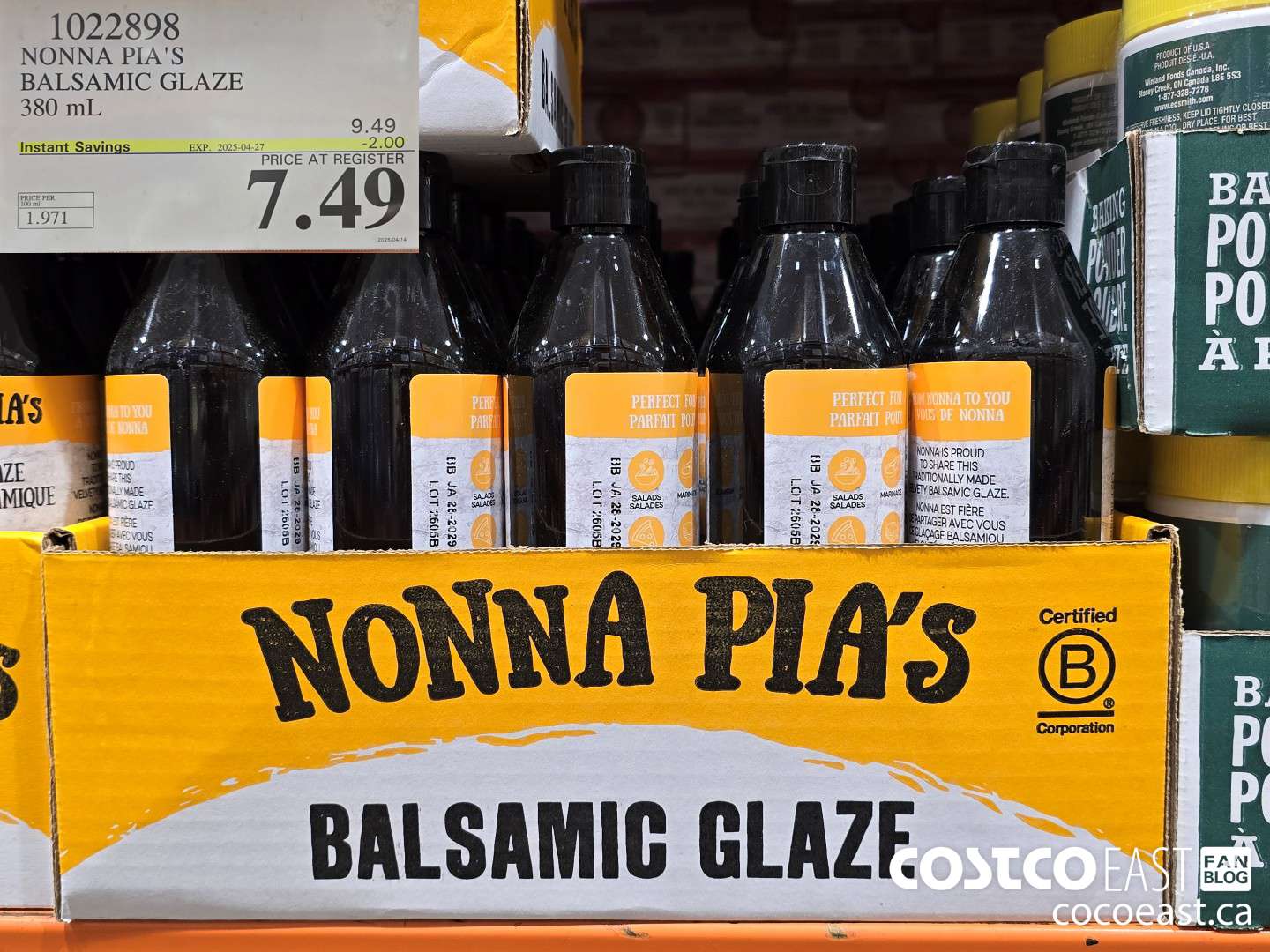1022898 NONNA PIA'S BALSAMIC GLAZE 380 mL ($2.00 INSTANT SAVINGS EXPIRES ON 2025-04-27) $7.49
