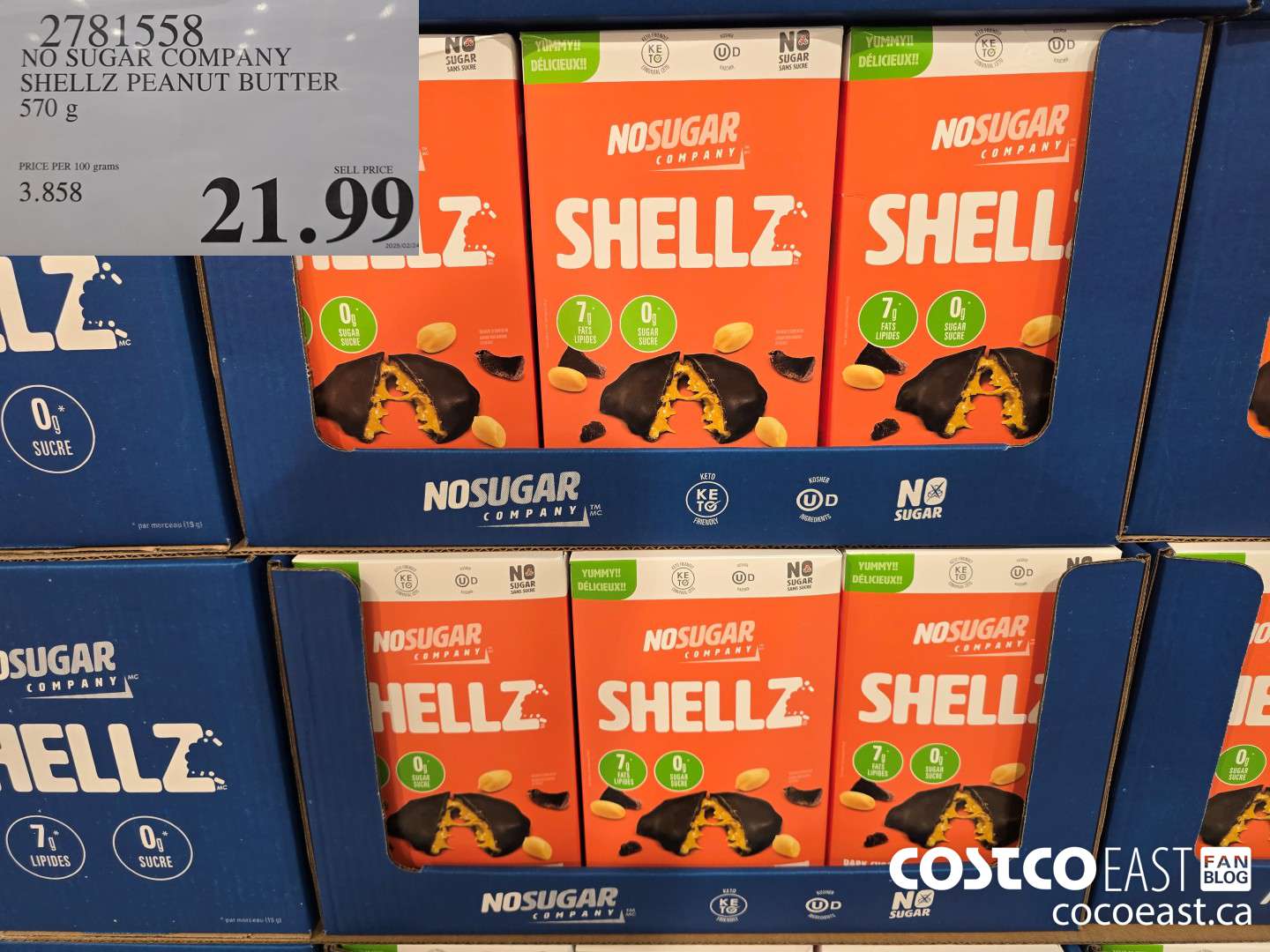 2781558 NO SUGAR COMPANY SHELLZ PEANUT BUTTER 570 G $21.99