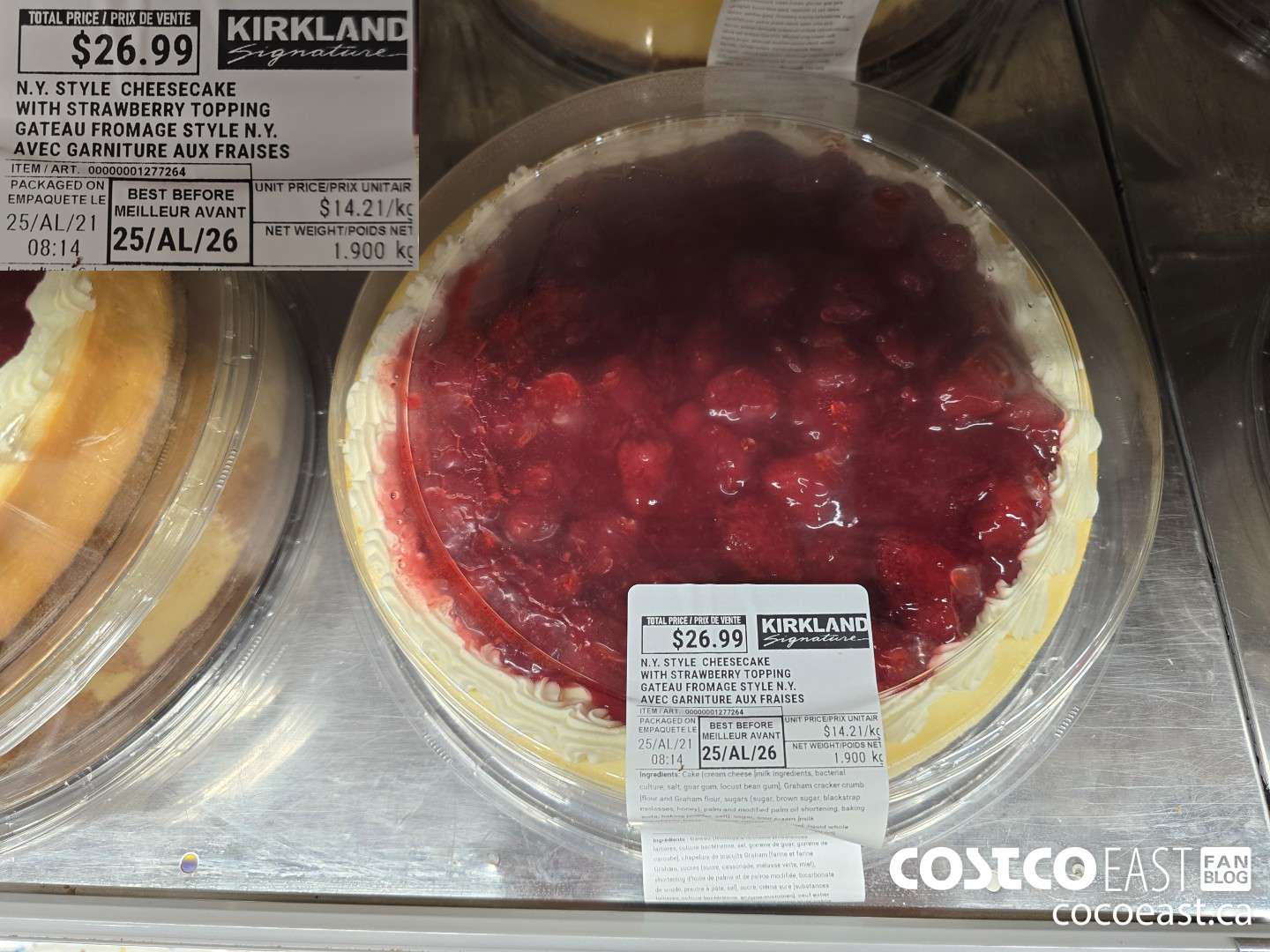 1277264 N.Y. STYLE CHEESECAKE WITH STRAWBERRY TOPPING $26.99