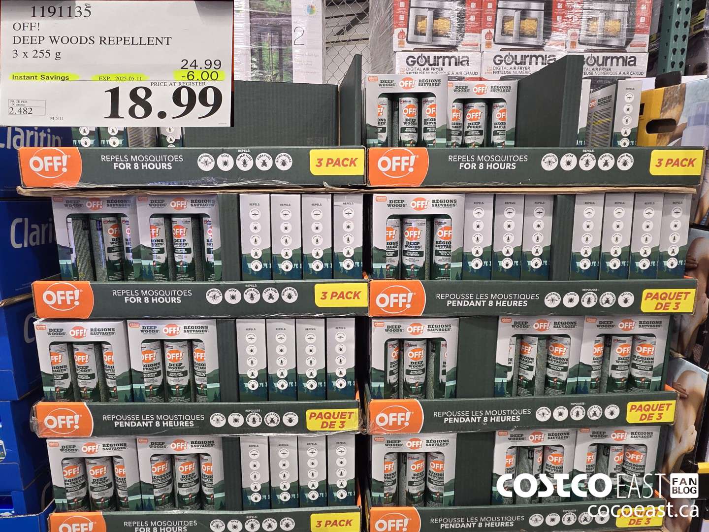 1191135 OFF! DEEP WOODS REPELLENT 3 X 255 G ($6.00 INSTANT SAVINGS EXPIRES ON 2025-05-11) $18.99