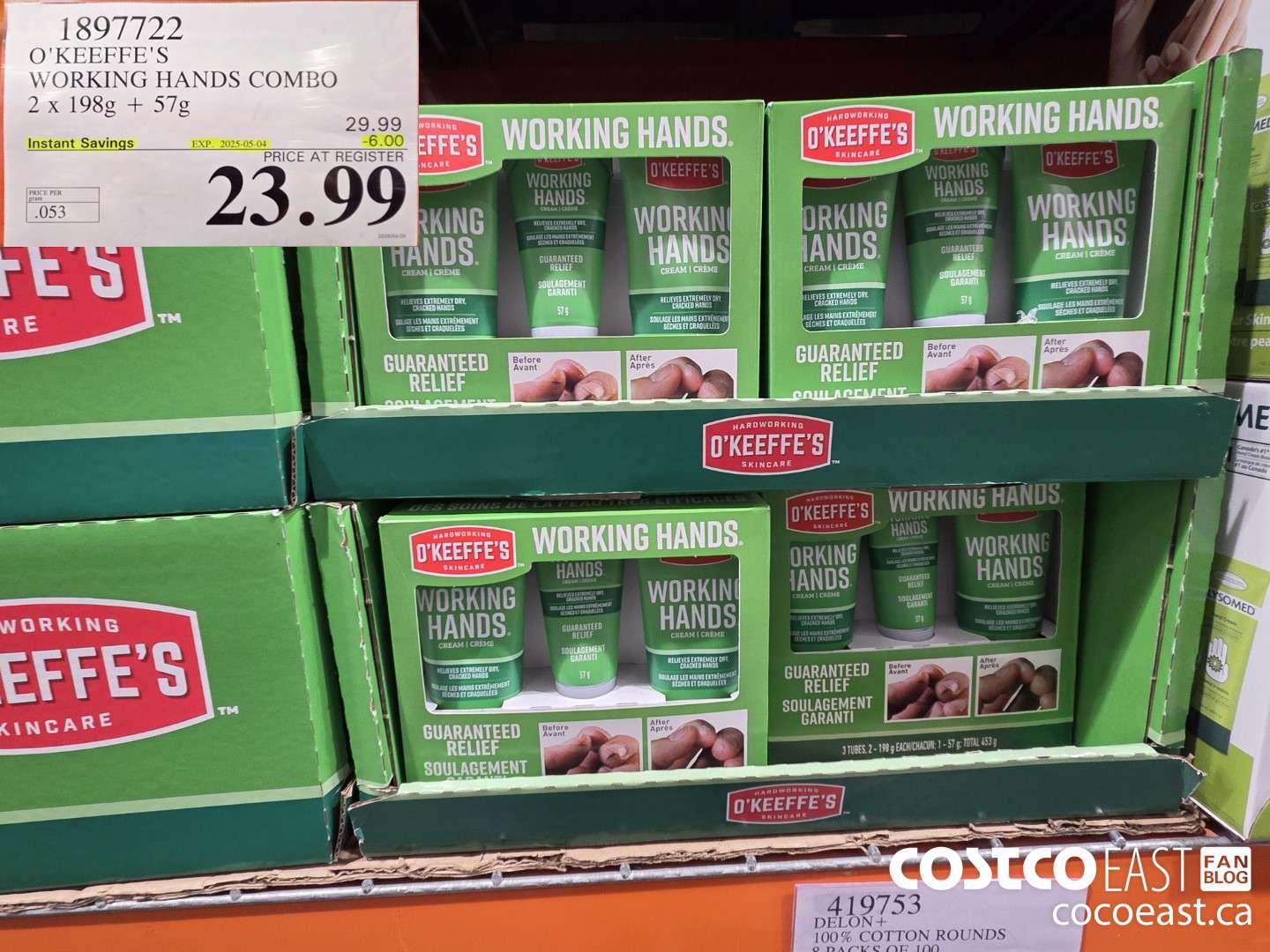 1897722 O'KEEFFE'S WORKING HANDS COMBO 2 x 198g + 57G ($6.00 INSTANT SAVINGS EXPIRES ON 2025-05-04) $23.99