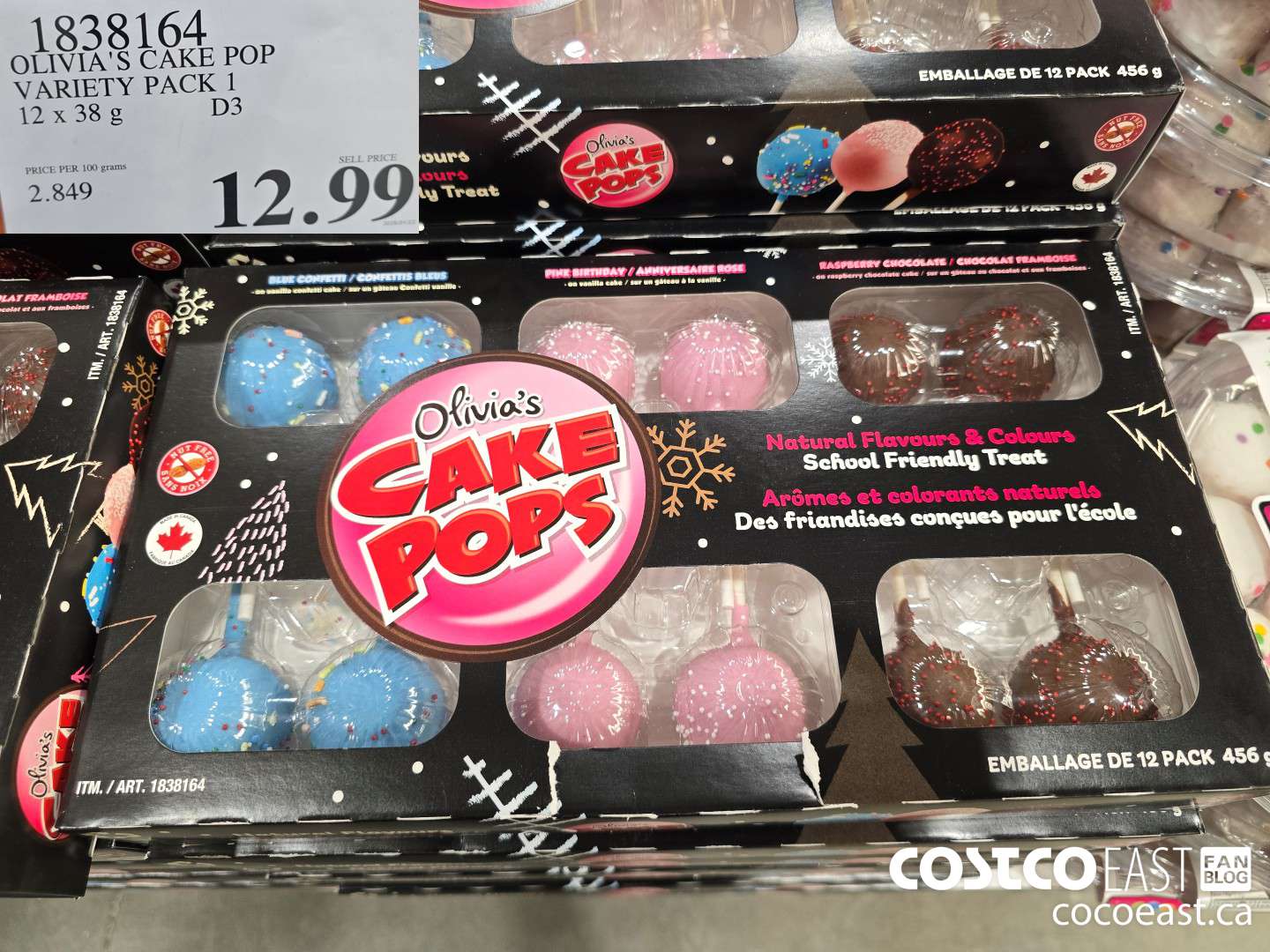 1838164 OLIVIA'S CAKE POP VARIETY PACK 1 12 x 38 G $12.99