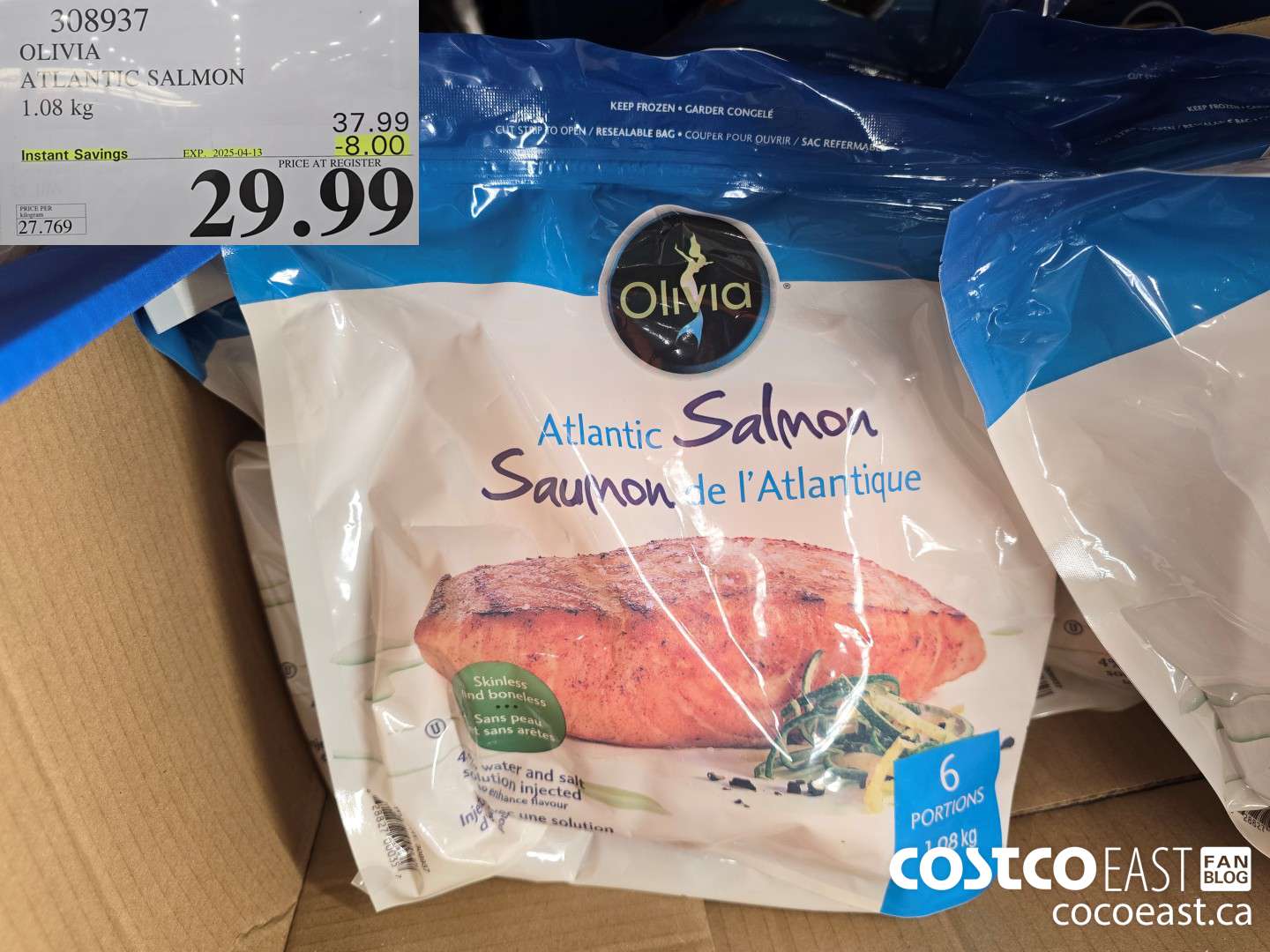 308937 OLIVIA ATLANTIC SALMON 1.08 kg ($8.00 INSTANT SAVINGS EXPIRES ON 2025-04-13) $29.99
