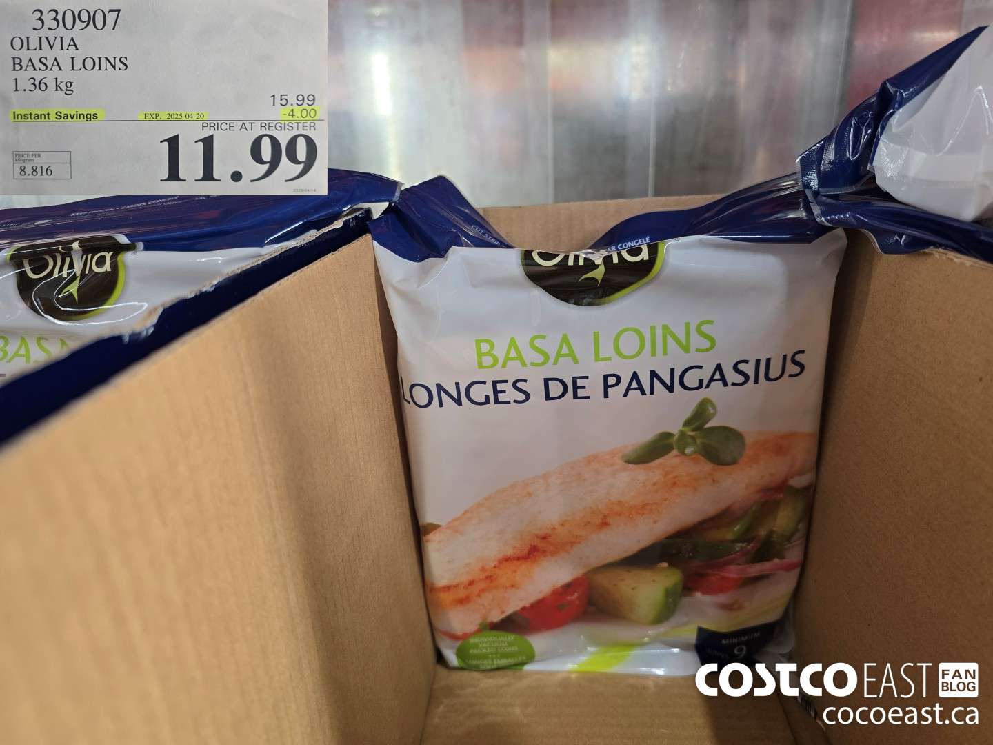 330907 OLIVIA BASA LOINS 1.36 KG ($4.00 INSTANT SAVINGS EXPIRES ON 2025-04-20) $11.99