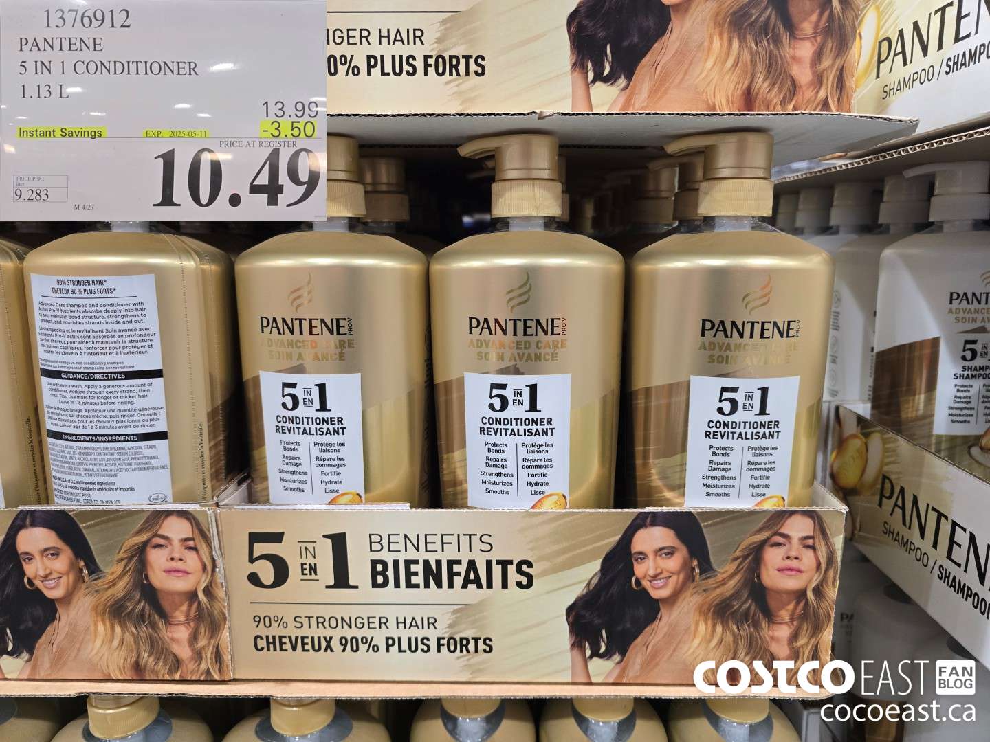 1376912 PANTENE 5 IN 1 CONDITIONER 1.13 L ($3.50 INSTANT SAVINGS EXPIRES ON 2025-05-11) $10.49