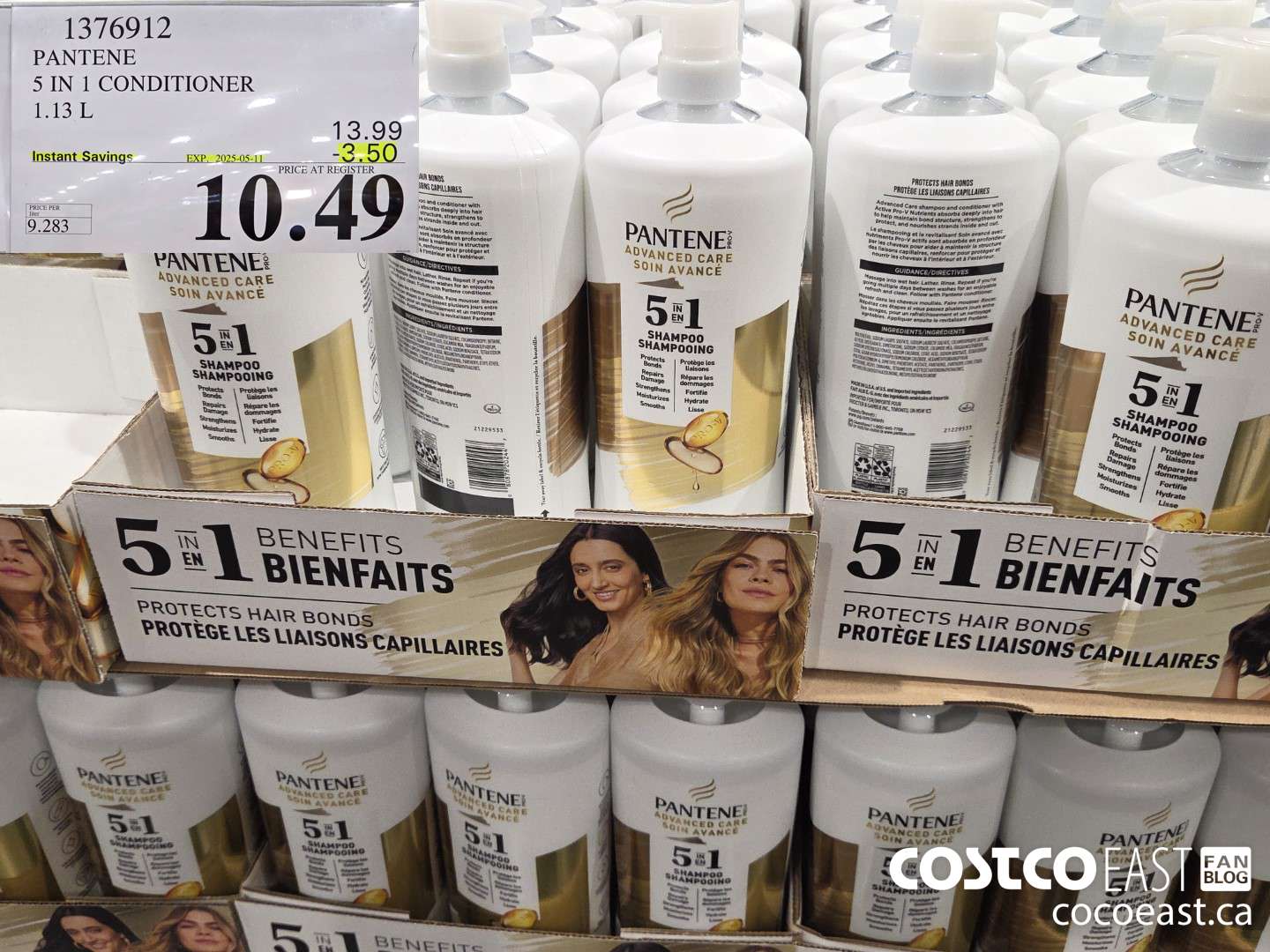 1376912 PANTENE 5 IN 1 CONDITIONER 1.13 L ($3.50 INSTANT SAVINGS EXPIRES ON 2025-05-11) $10.49