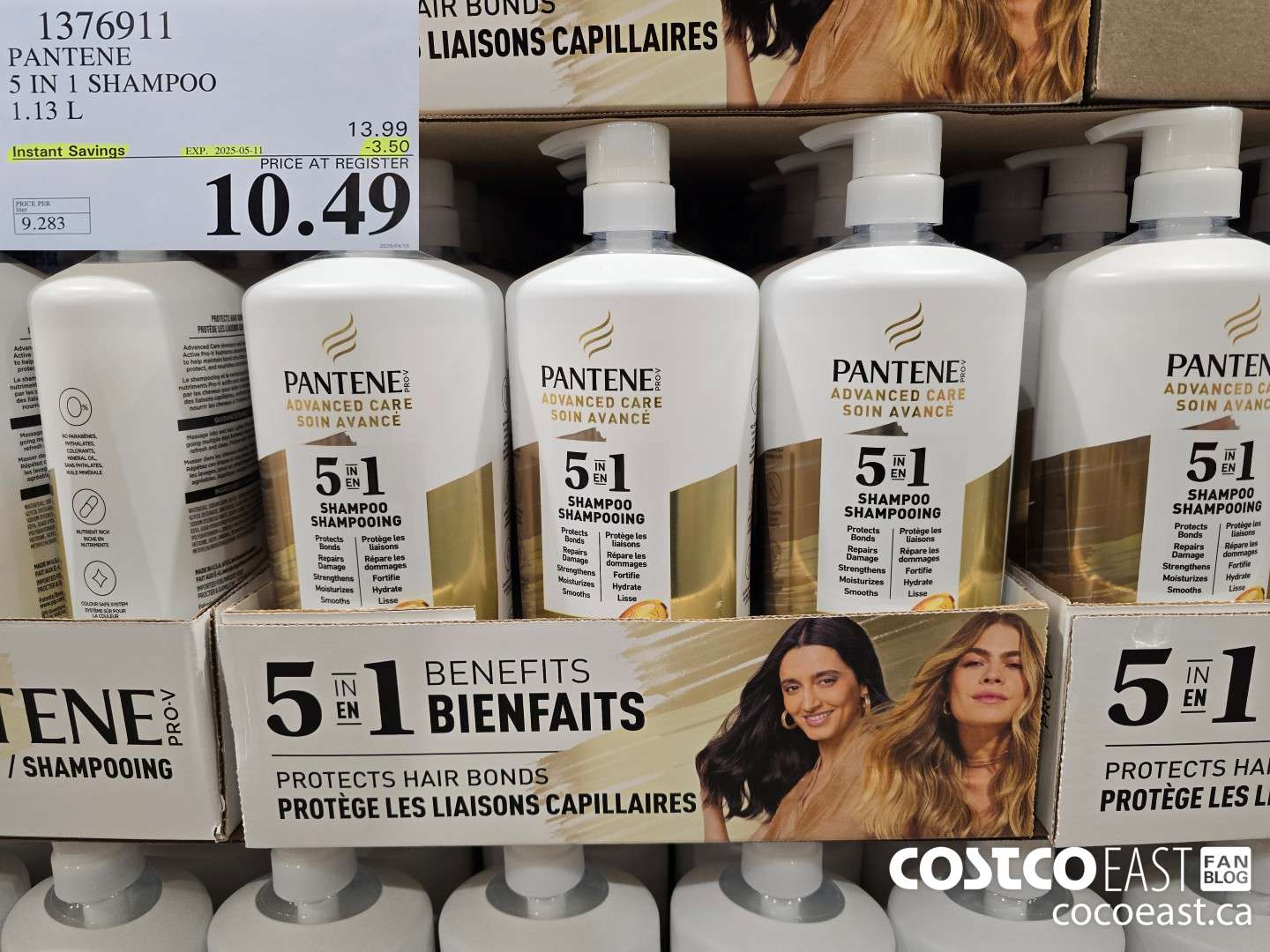 1376911 PANTENE 5 IN 1 SHAMPOO 1.13 L 1049 (EXPIRES ON 2025-05-11) $3.50