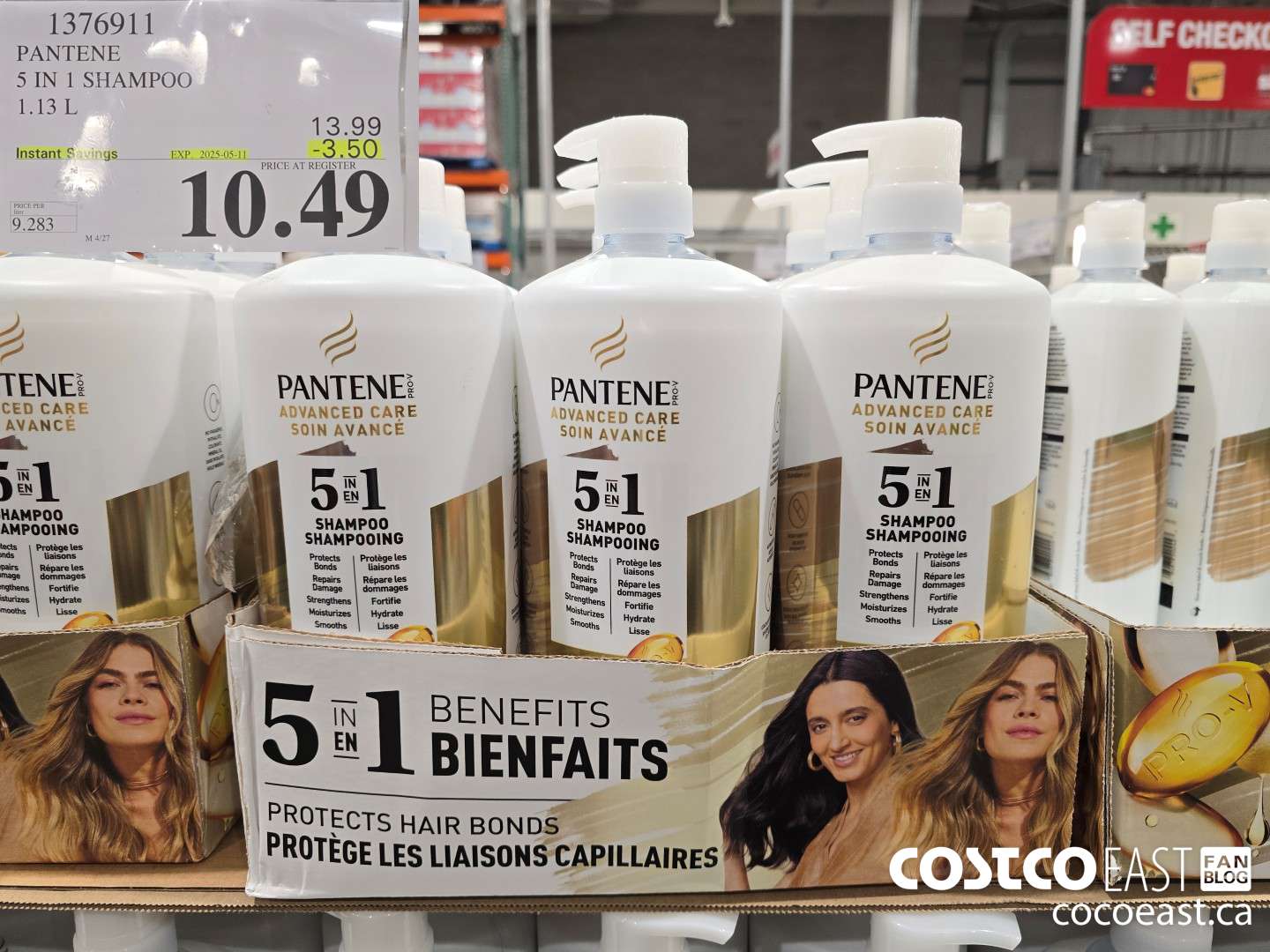 1376911 PANTENE 5 IN 1 SHAMPOO 1.13 L ($3.50 INSTANT SAVINGS EXPIRES ON 2025-05-11) $10.49