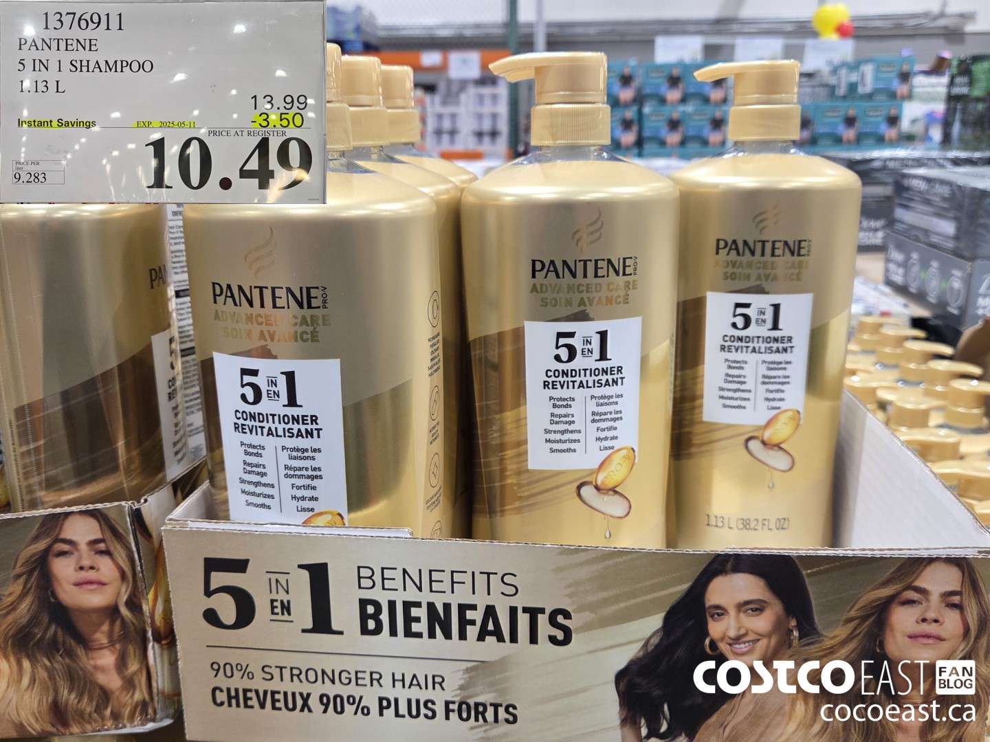 1376911 PANTENE 5 IN 1 SHAMPOO 1.13 L ($3.50 INSTANT SAVINGS EXPIRES ON 2025-05-11) $10.49