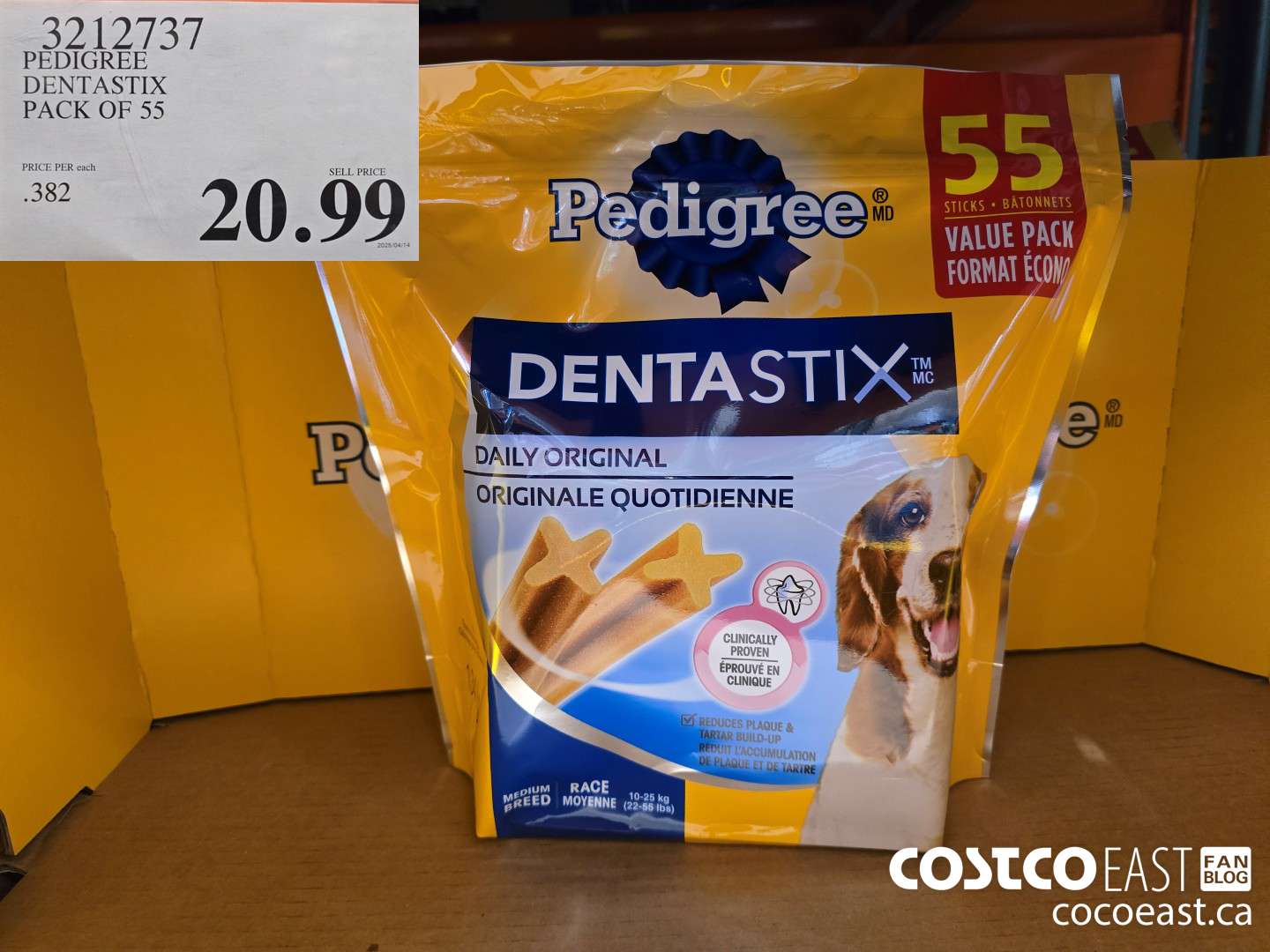 3212737 PEDIGREE DENTASTIX PACK OF 55 $20.99