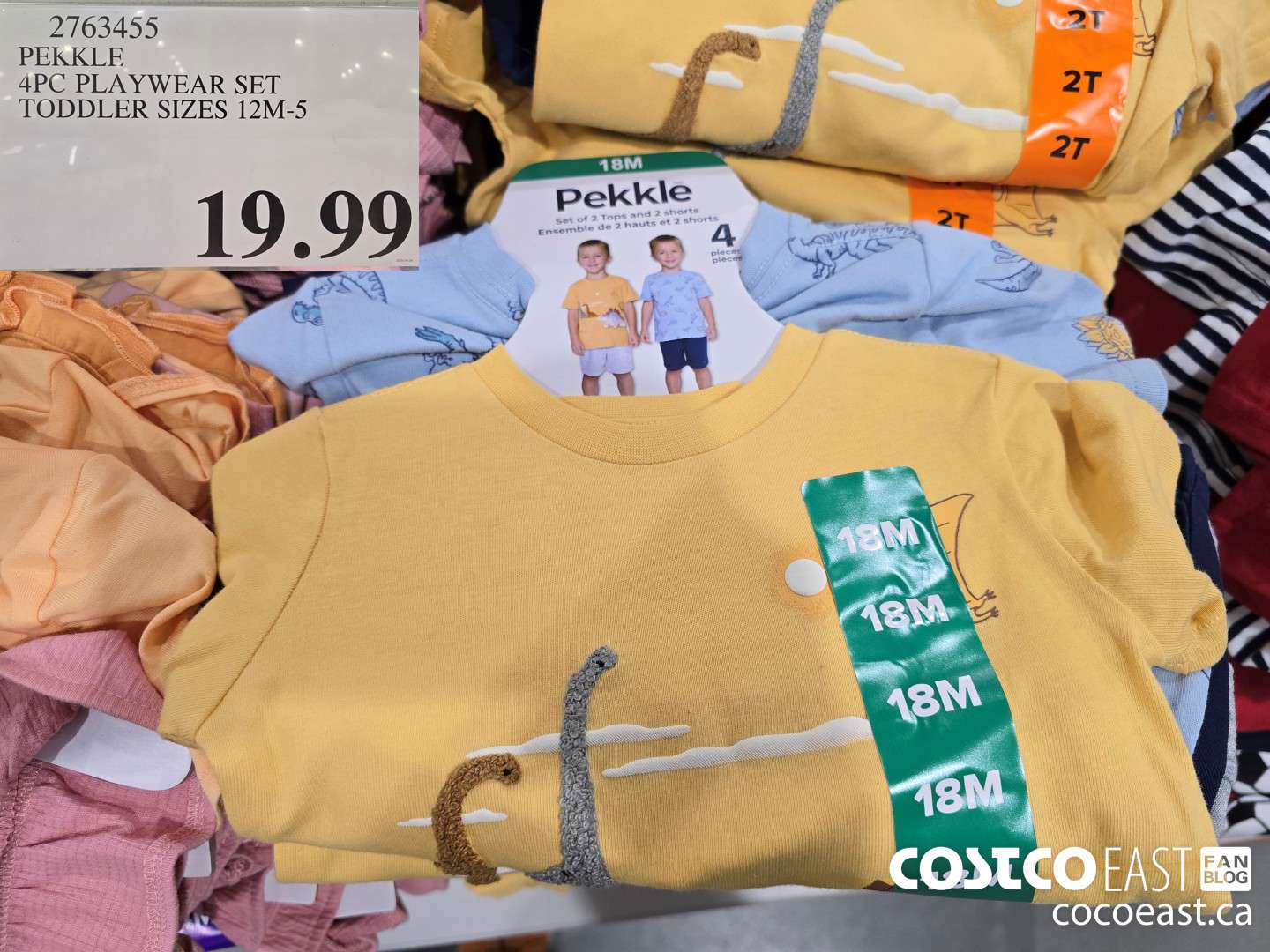 2763455 PEKKLE 4PC PLAYWEAR SET TODDLER SIZES 12M-5 $19.99