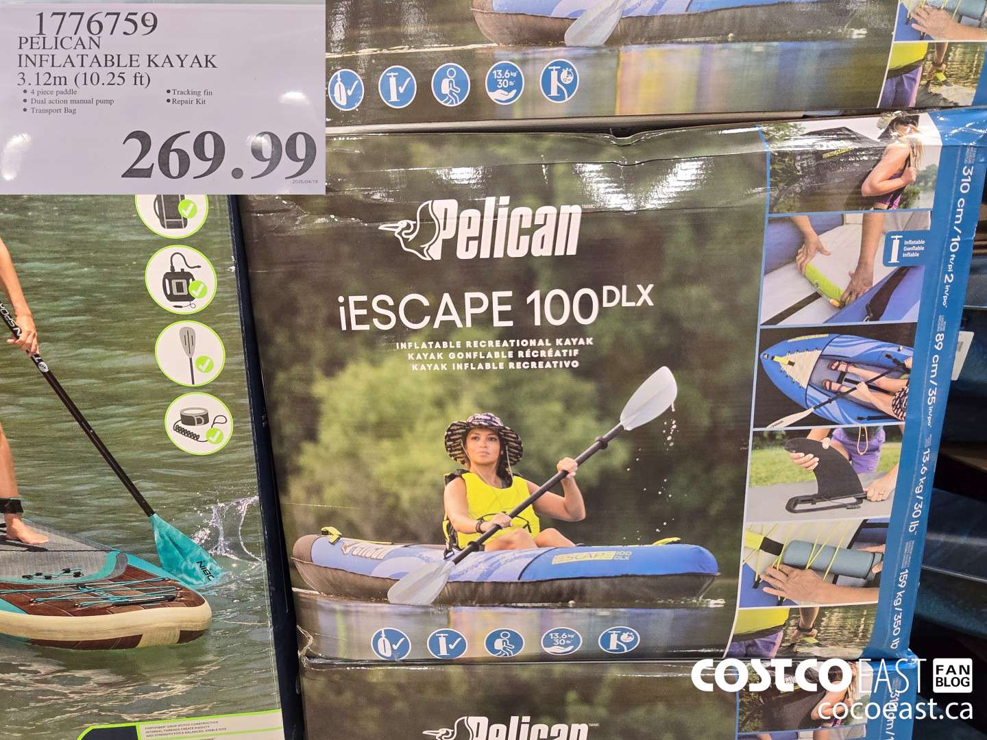 1776759 PELICAN INFLATABLE KAYAK 3.12m (10.25 ft) $269.99