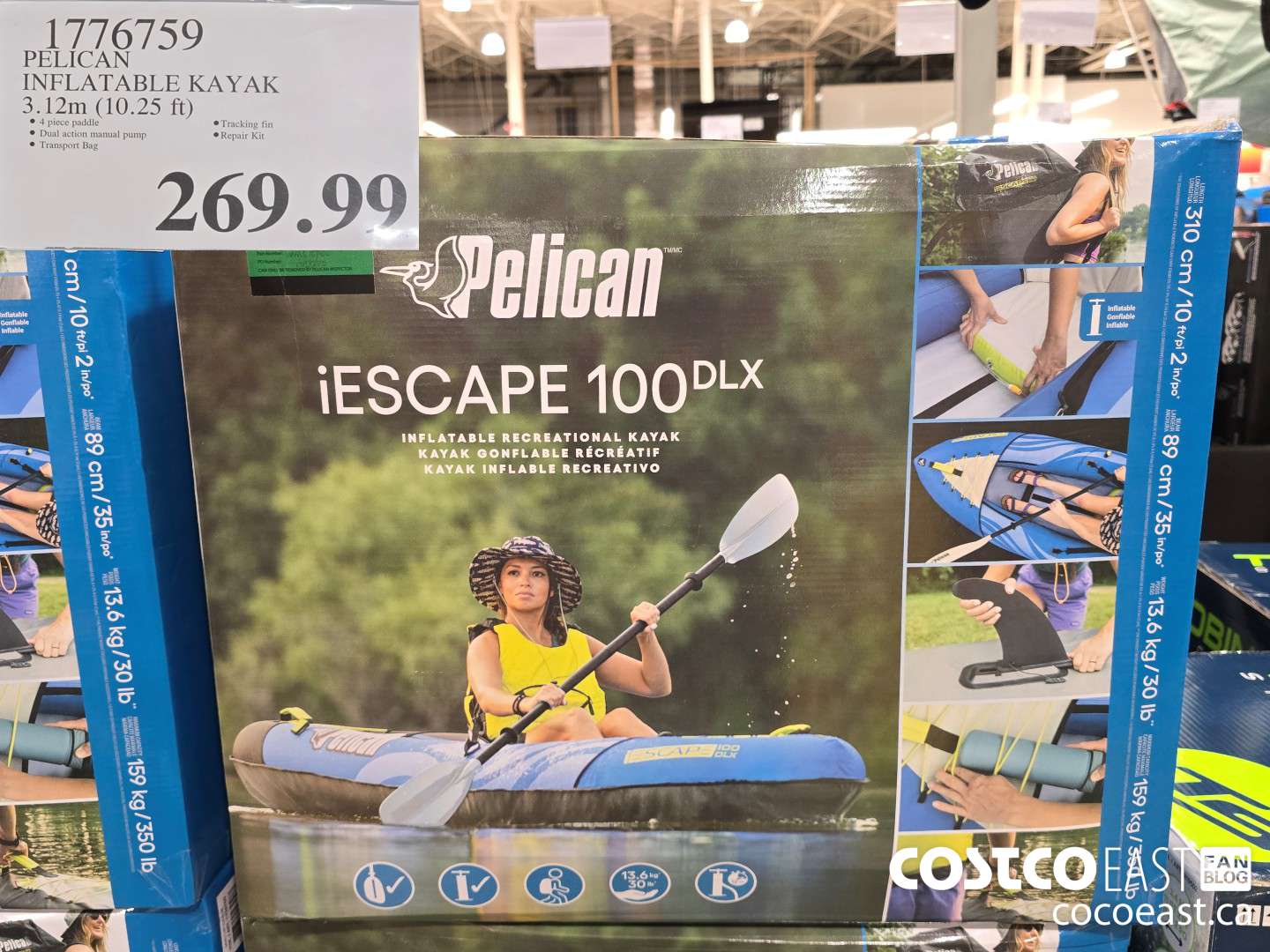 1776759 PELICAN INFLATABLE KAYAK 3.12m (10.25 ft) $269.99