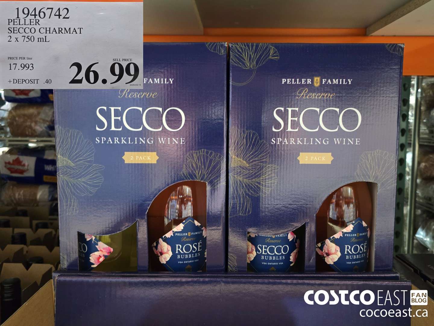 1946742 PELLER SECCO CHARMAT 2 X 750 ML $26.99