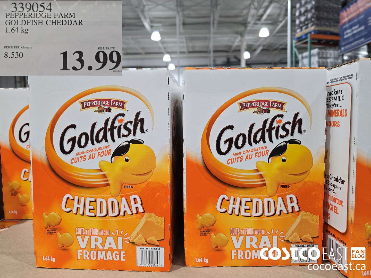 339054 PEPPERIDGE FARM GOLDFISH CHEDDAR 1.64 KG $13.99