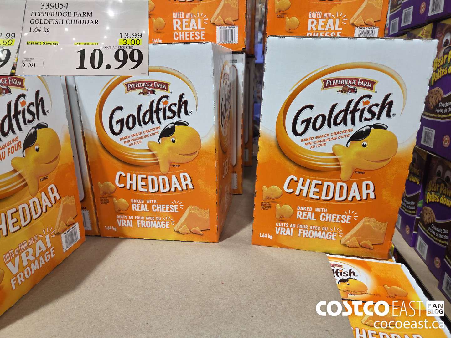 339054 PEPPERIDGE FARM GOLDFISH CHEDDAR 1.64 KG ($3.00 INSTANT SAVINGS EXPIRES ON 2025-05-04) $10.99