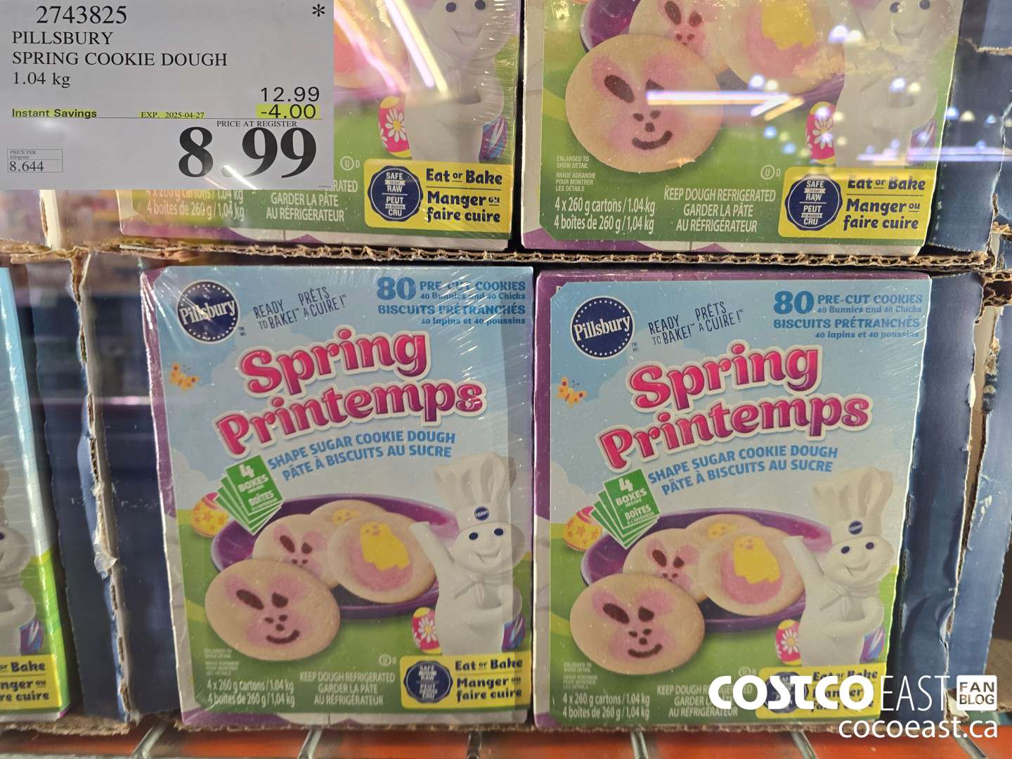2743825 PILLSBURY SPRING COOKIE DOUGH 1.04 k ($4.00 INSTANT SAVINGS EXPIRES ON 2025-04-27) $8.99