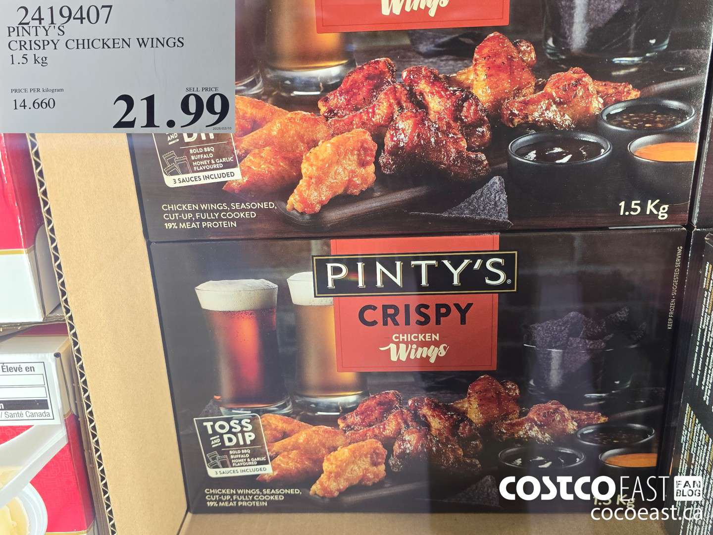 2419407 PINTY'S CRISPY CHICKEN WINGS 1.5 kg $21.99