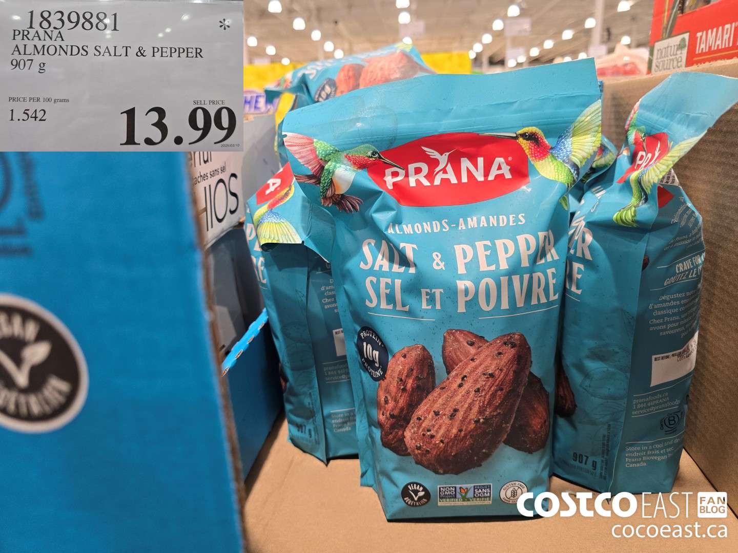 1839881 PRANA ALMONDS SALT & PEPPER 907 G $13.99