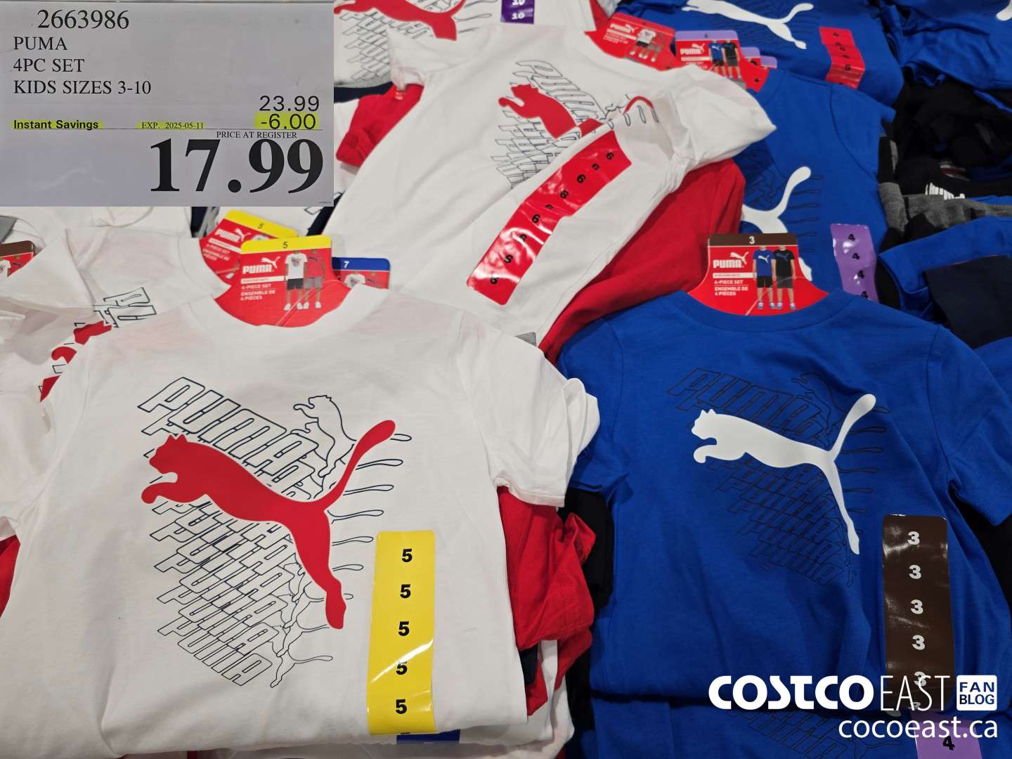 2663986 PUMA 4PC SET KIDS SIZES 3-10 ($6.00 INSTANT SAVINGS EXPIRES ON 2025-05-11) $17.99