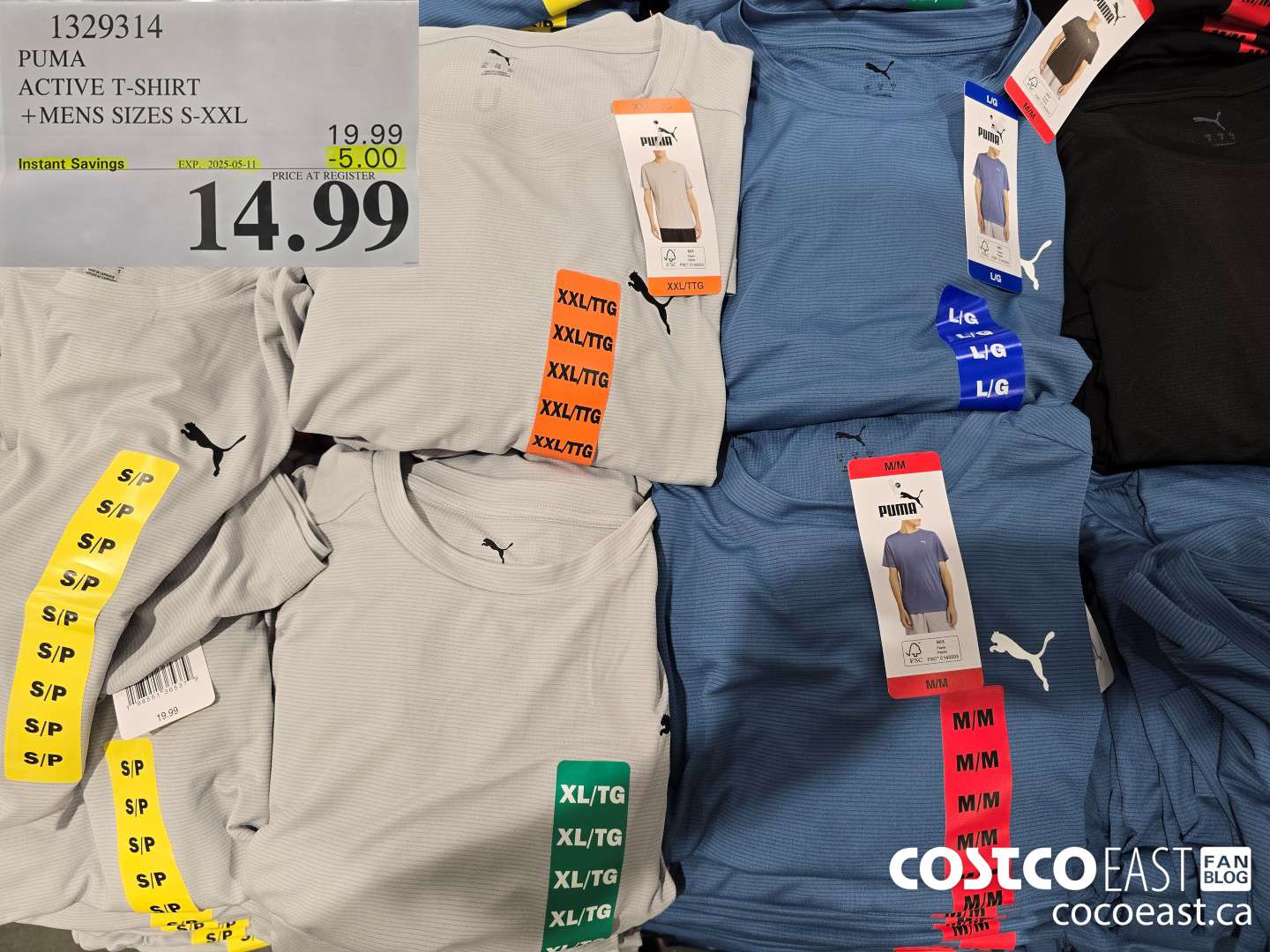 1329314 PUMA ACTIVE T-SHIRT + MENS SIZES S-XXL ($5.00 INSTANT SAVINGS EXPIRES ON 2025-05-11) $14.99