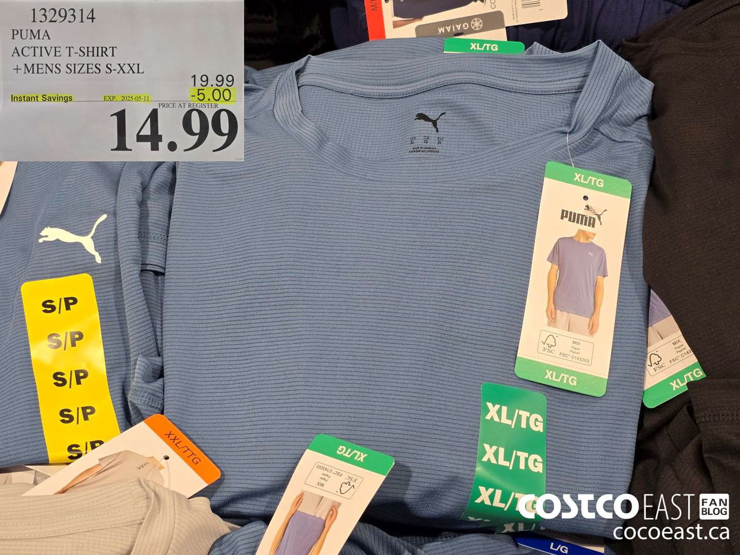 1329314 PUMA ACTIVE T-SHIRT + MENS SIZES S-XXL ($5.00 INSTANT SAVINGS EXPIRES ON 2025-05-11) $14.99