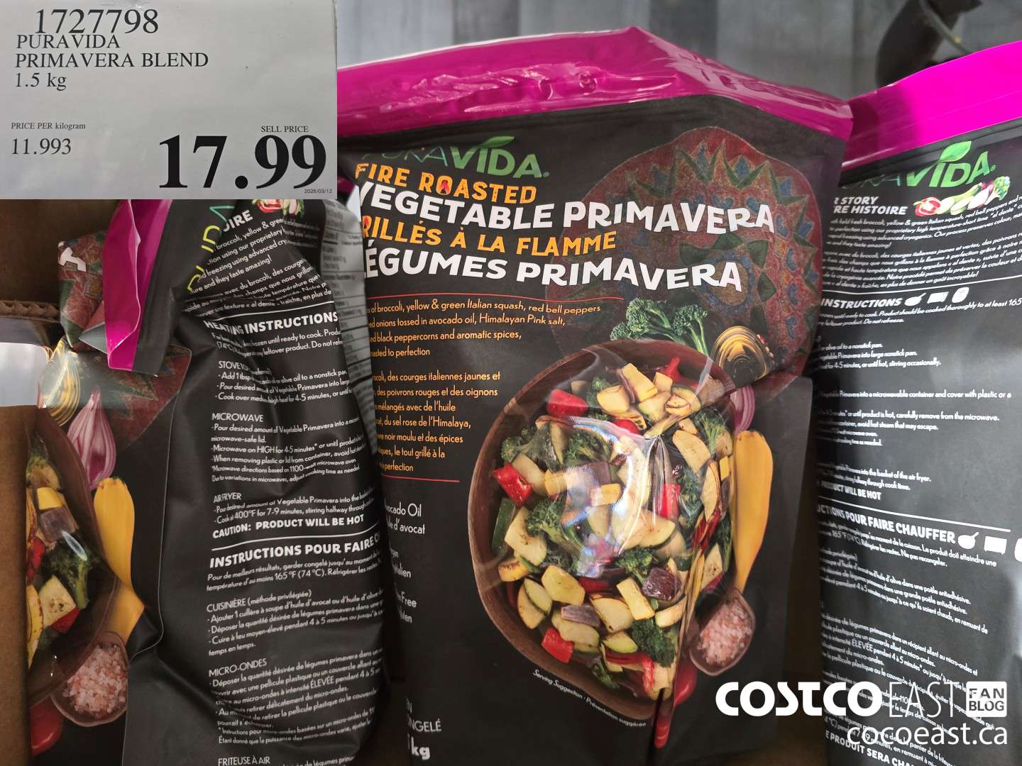 1727798 PURAVIDA VEG PRIMAVERA BLEND 1.5 kg $17.99