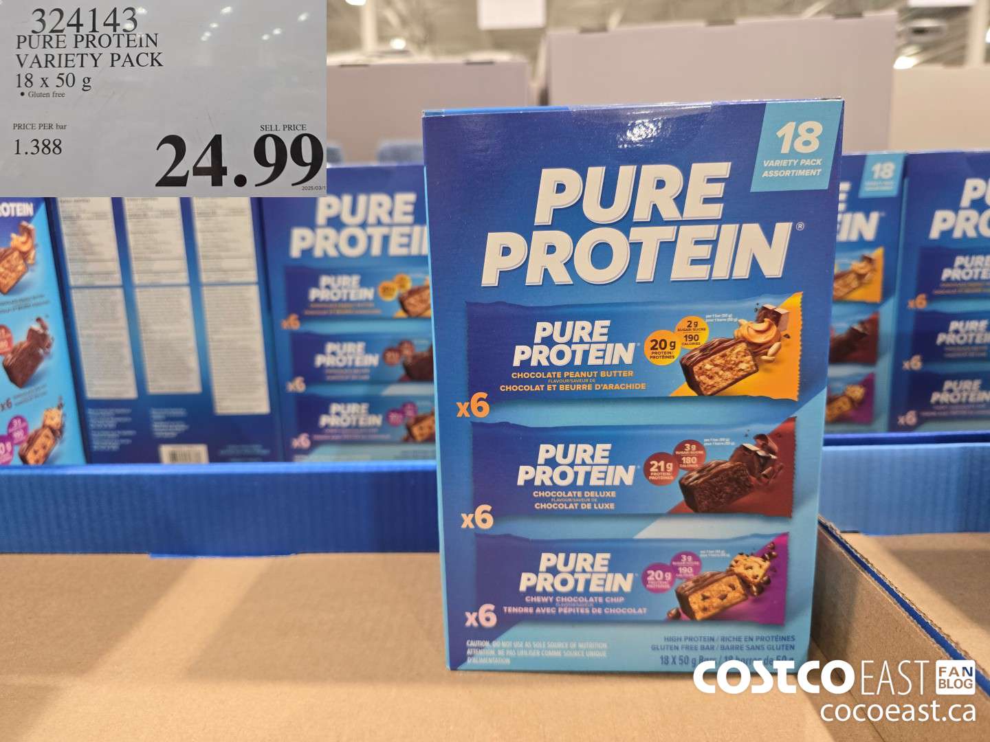 324143 PURE PROTEIN VARIETY PACK 18 x 50G $24.99
