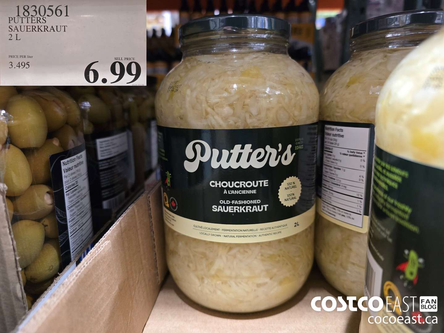 1830561 PUTTERS SAUERKRAUT 2 L $6.99