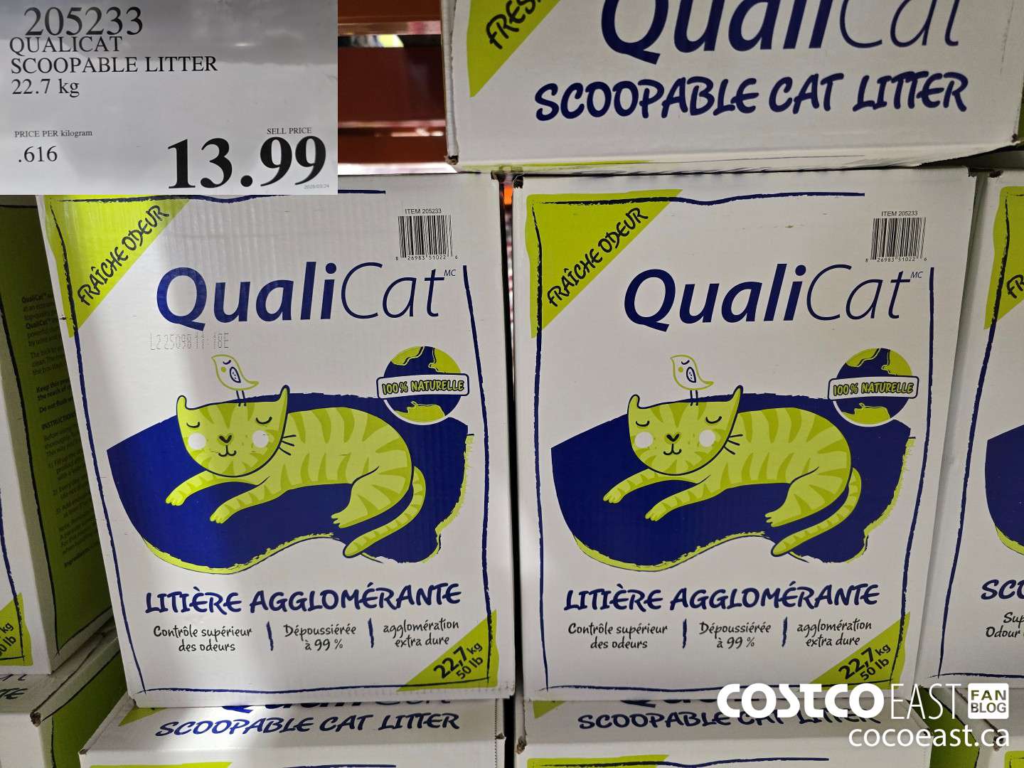 205233 QUALICAT SCOOPABLE LITTER 22.7 kg $13.99
