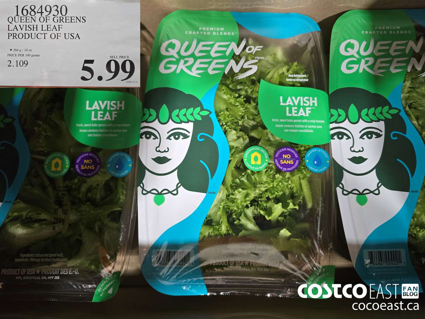 1684930 QUEEN OF GREENS LAVISH LEAF PRODUCT OF USA $5.99