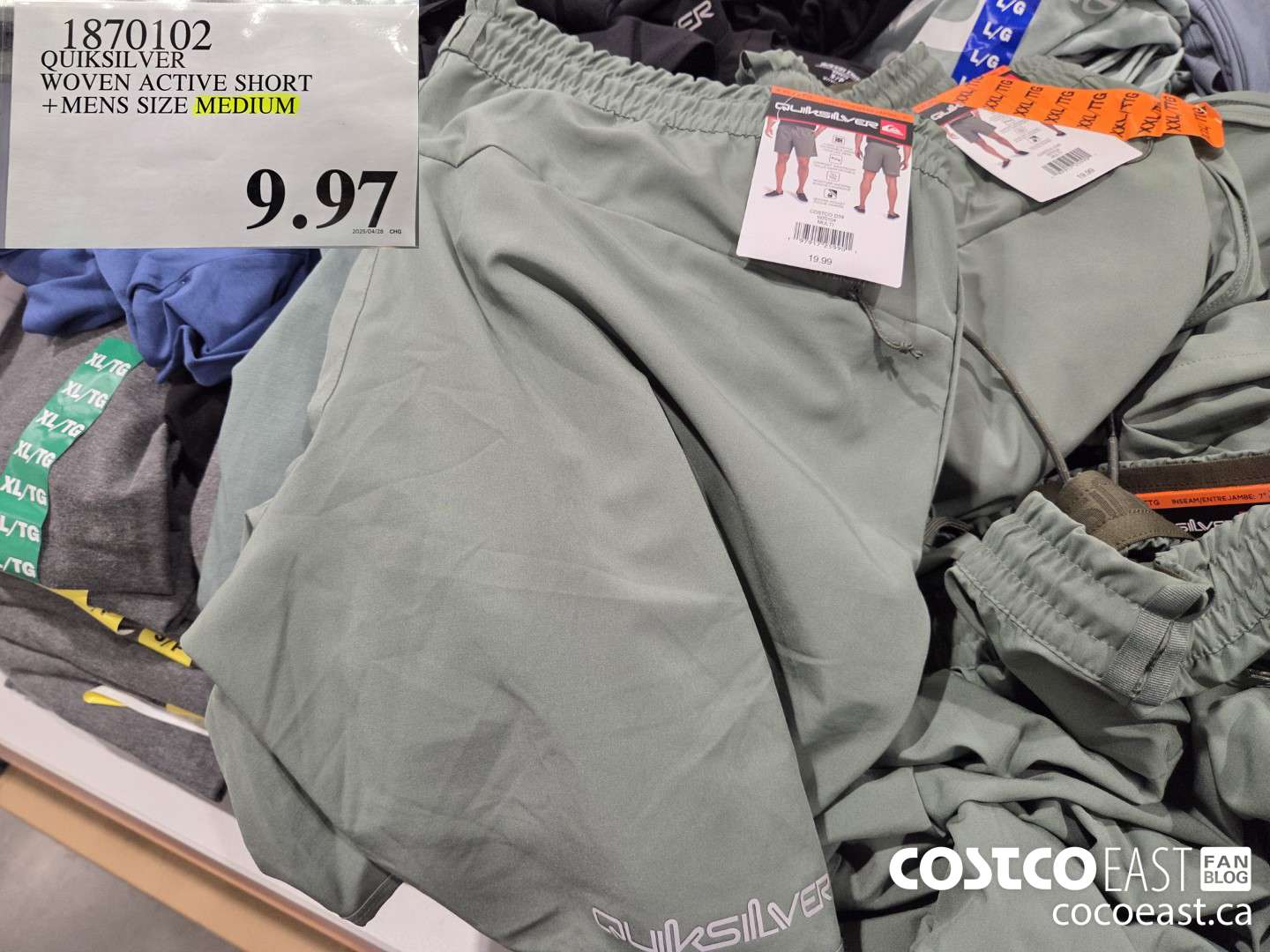 1870102 QUIKSILVER WOVEN ACTIVE SHORT  $9.97