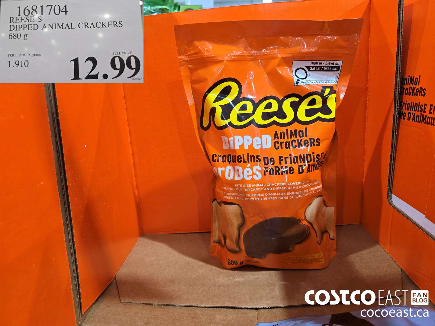 1681704 REESE'S DIPPED ANIMAL CRACKERS 680 g $12.99