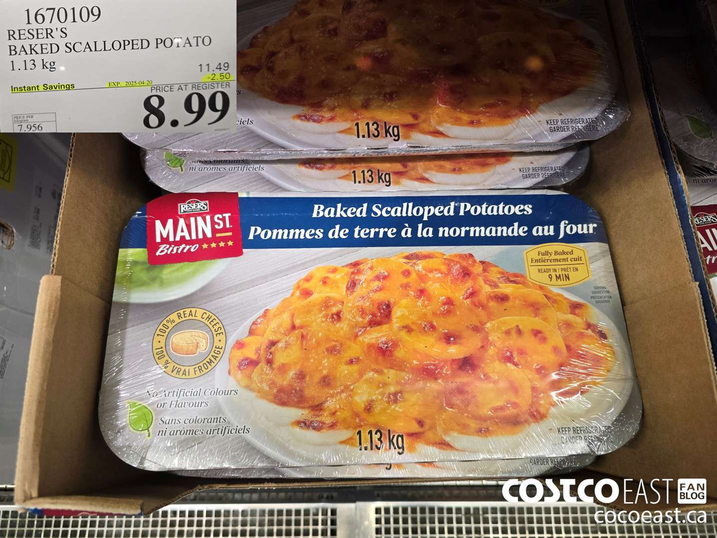 1670109 RESER'S BAKED SCALLOPED POTATOES 1.13 kg ($2.50 INSTANT SAVINGS EXPIRES ON 2025-04-20) $8.99