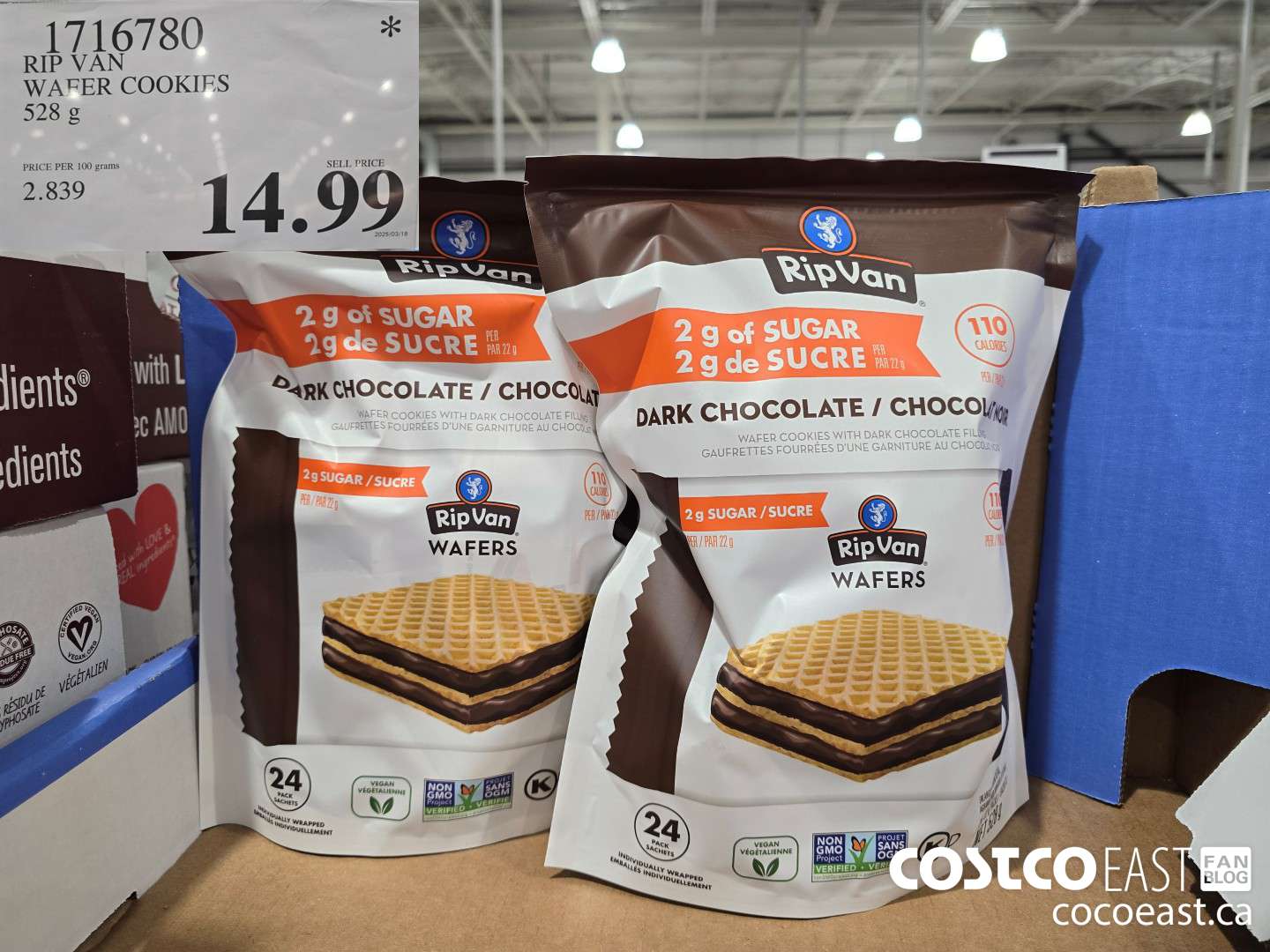 1716780 RIP VAN WAFER COOKIES 528 G $14.99