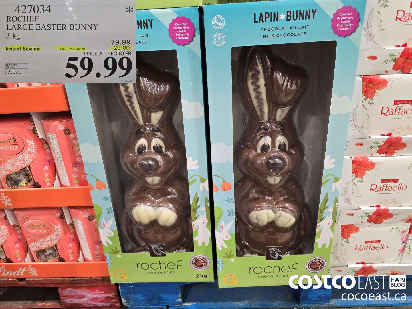 427034 ROCHER LARGE EASTER BUNNY 2 KG ($20.00 INSTANT SAVINGS EXPIRES ON 2025-04-20) $59.99