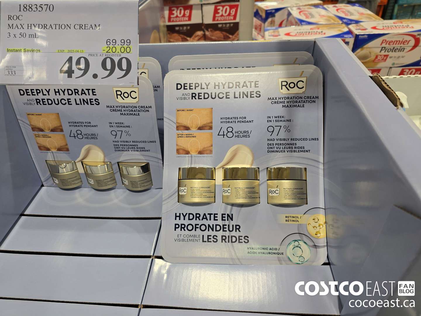 1883570 ROC MAX HYDRATION CREAM 3 X 50ML ($20.00 INSTANT SAVINGS EXPIRES ON 2025-04-13) $49.99