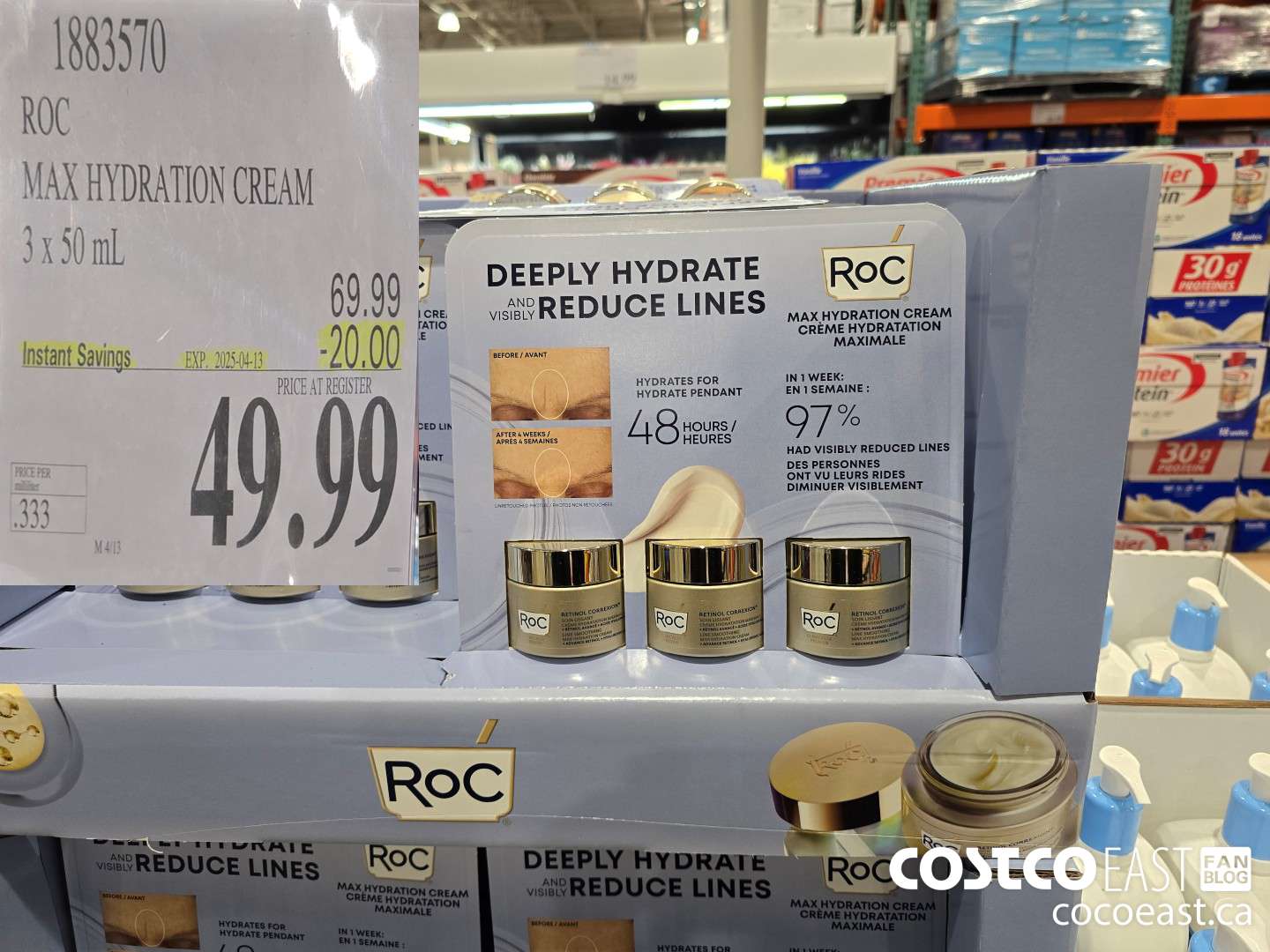 1883570 ROC MAX HYDRATION CREAM 3 X 50ML ($20.00 INSTANT SAVINGS EXPIRES ON 2025-04-13) $49.99