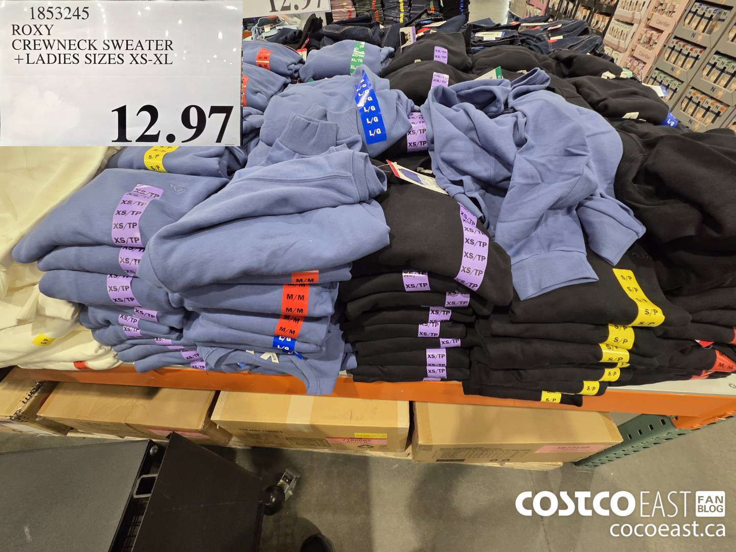 1853245 ROXY CREWNECK SWEATER +LADIES SIZES XS-XL $12.97