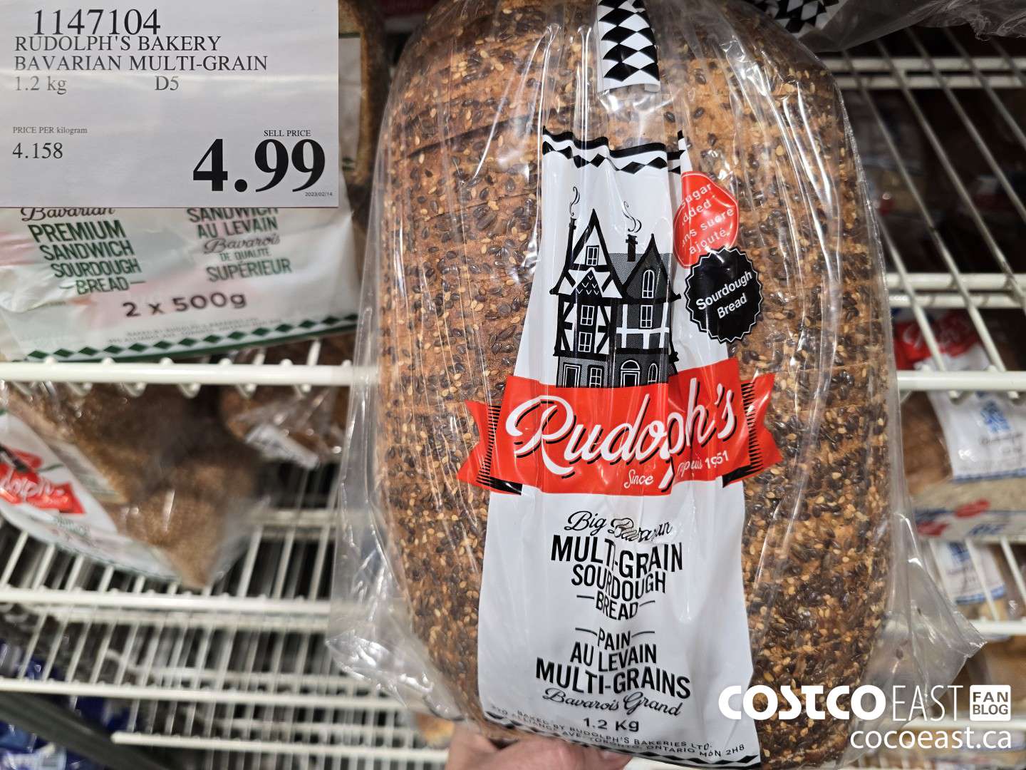 1147104 RUDOLPH'S BAKERY BAVARIAN MULTI-GRAIN 1.2 KG $4.99