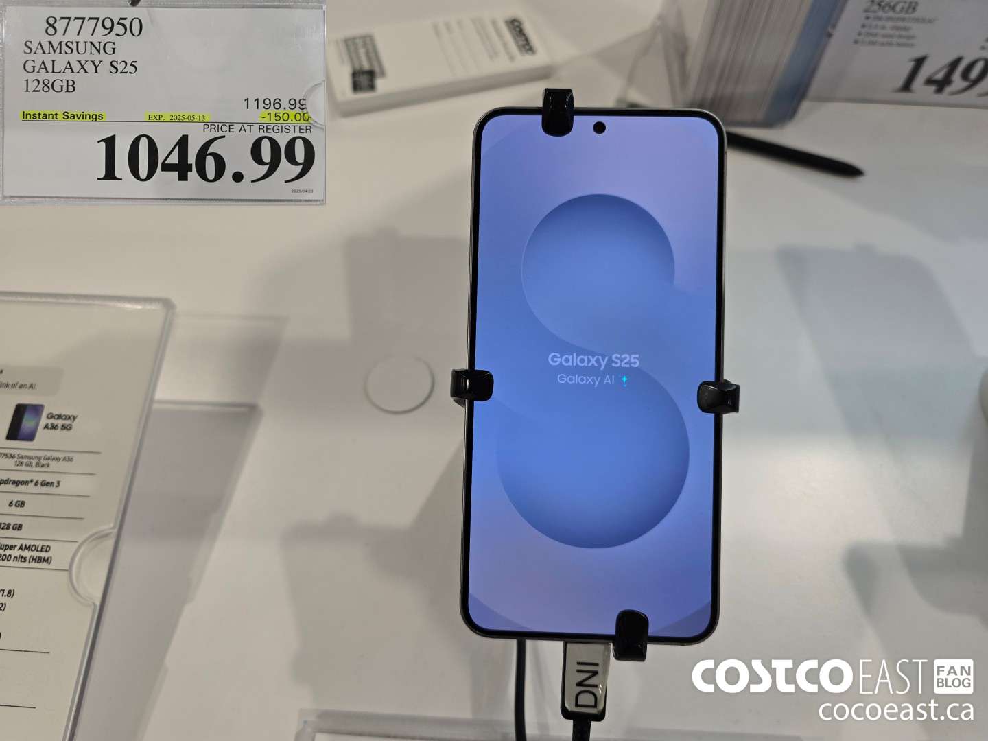 8777950 SAMSUNG GALAXY S25 128GB ($150.00 INSTANT SAVINGS EXPIRES ON 2025-05-13) $1046.99