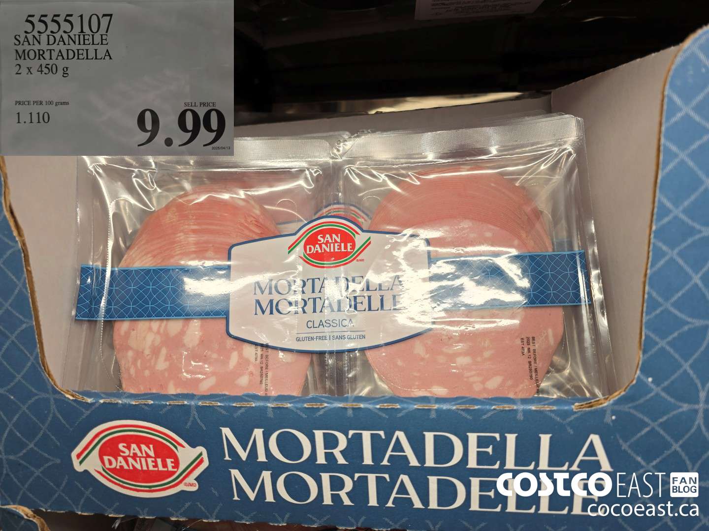 5555107 SAN DANIELE SLICED MORTADELLA 2 x 450 g $9.99