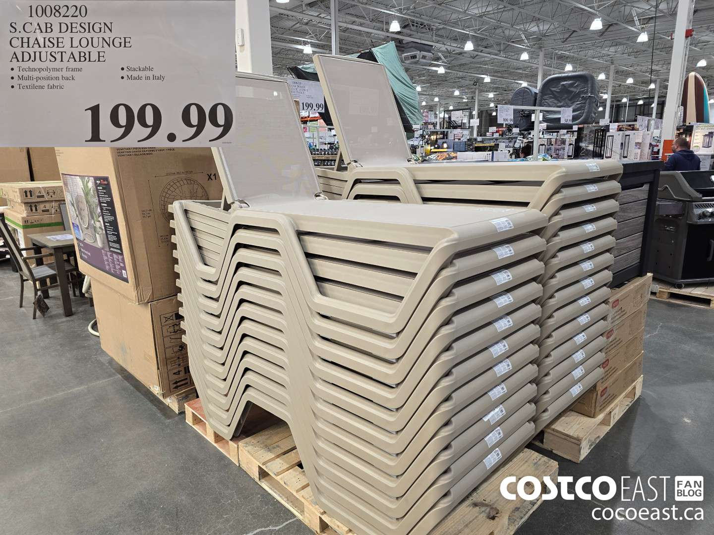 1008220 S.CAB DESIGN CHAISE LOUNGE ADJUSTABLE $199.99