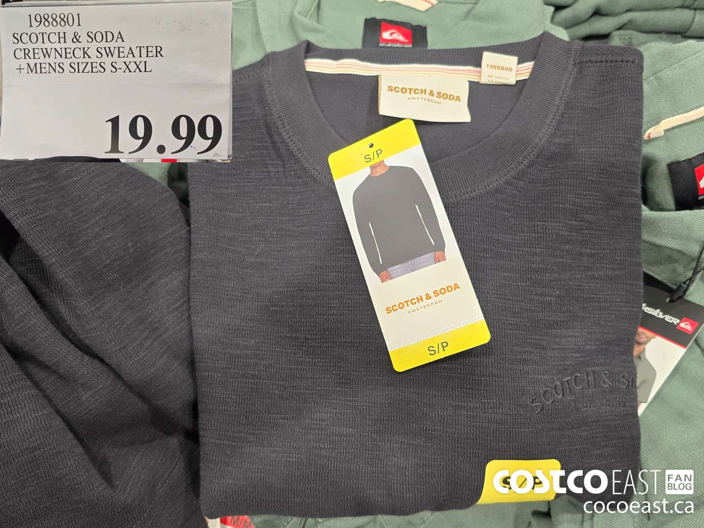 1988801 SCOTCH & SODA CREWNECK SWEATER +MENS SIZES S-XXL $19.99