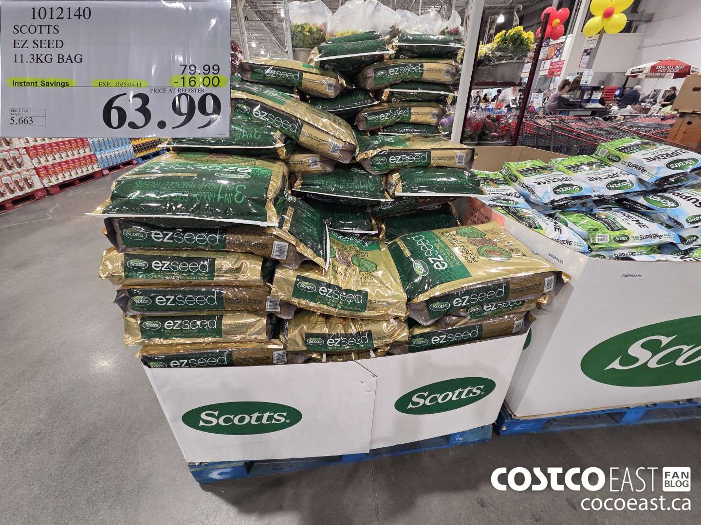 1012140 SCOTTS EZ SEED 11.3 KG BAG ($16.00 INSTANT SAVINGS EXPIRES ON 2025-05-11) $63.99