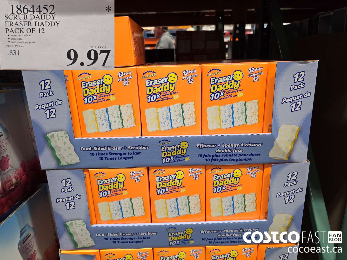 1864452 SCRUB DADDY ERASER DADDY PACK OF 12 $9.97