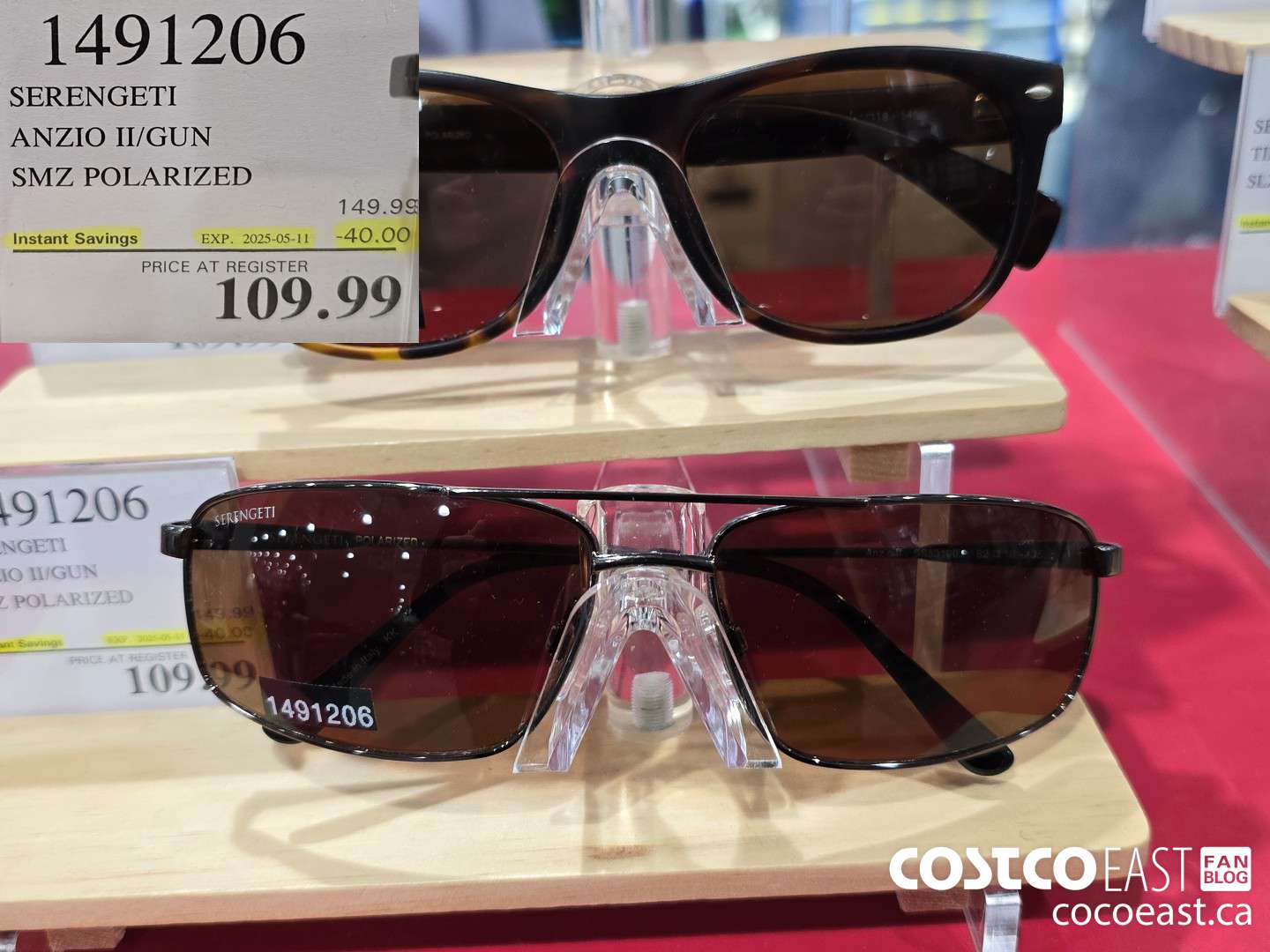 1491206 SERENGETI SUNGLASSES ANSIO II/GUN ($40.00 INSTANT SAVINGS EXPIRES ON 2025-05-11) $109.99