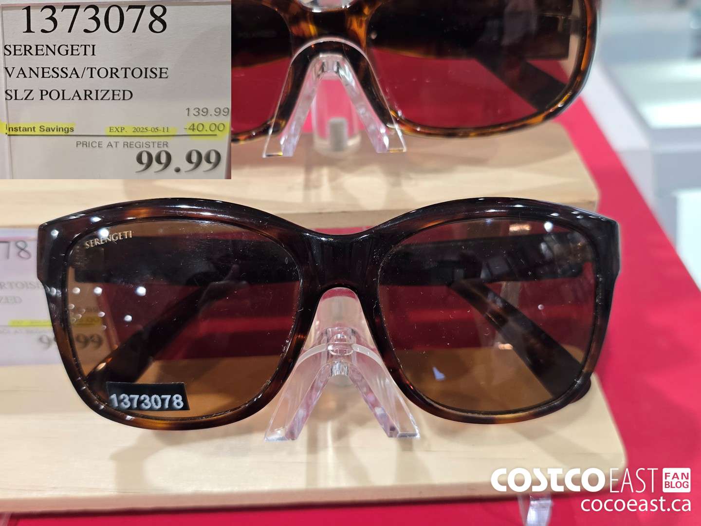 1373078 SERENGETI VANESSA/TORTOISE SLZ POLARIZED ($40.00 INSTANT SAVINGS EXPIRES ON 2025-05-11) $99.99