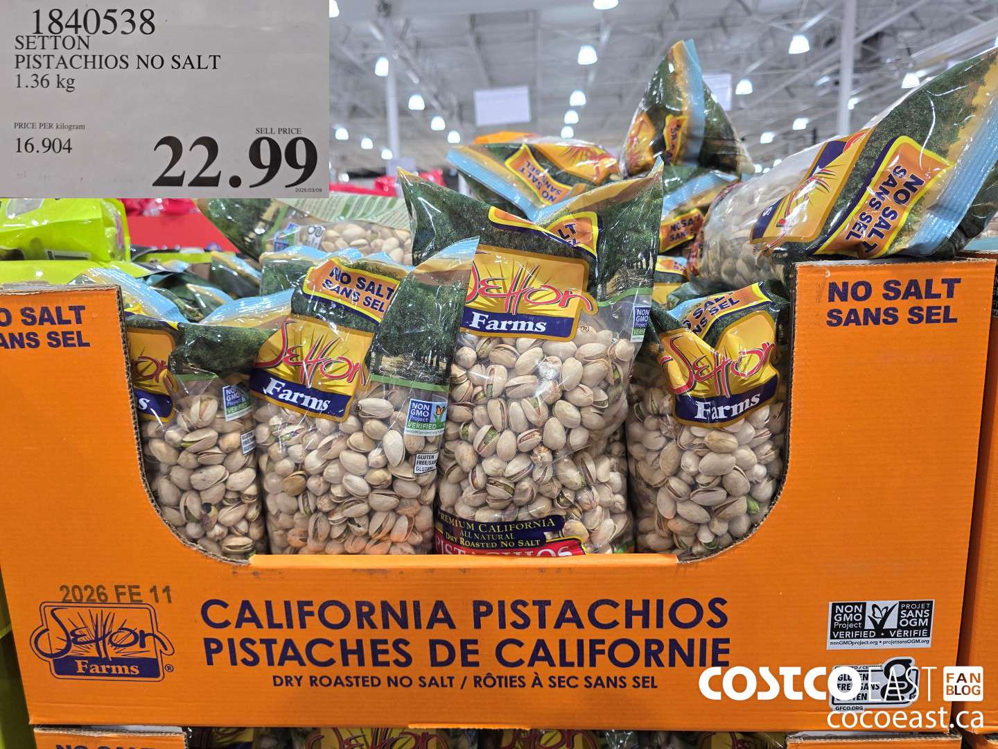 1840538 SETTON PISTACHIOS NO SALT 1.36 kg $22.99