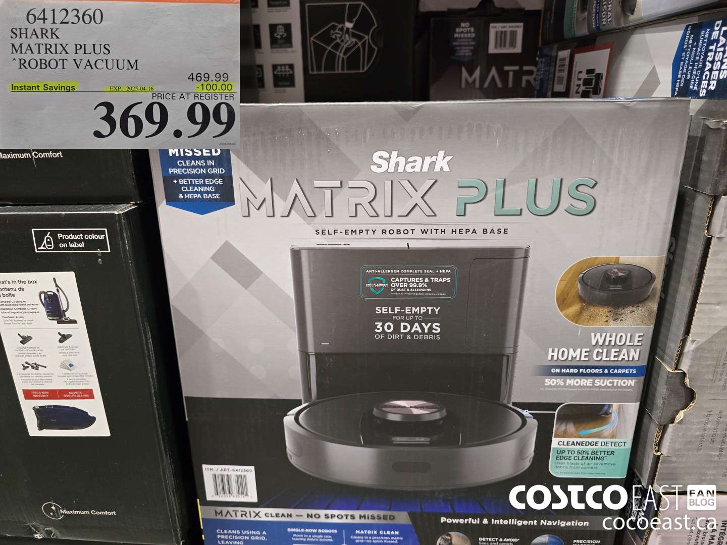 6412360 SHARK MATRIX PLUS ROBOT VACUUM ($100.00 INSTANT SAVINGS EXPIRES ON 2025-04-16) $349.99